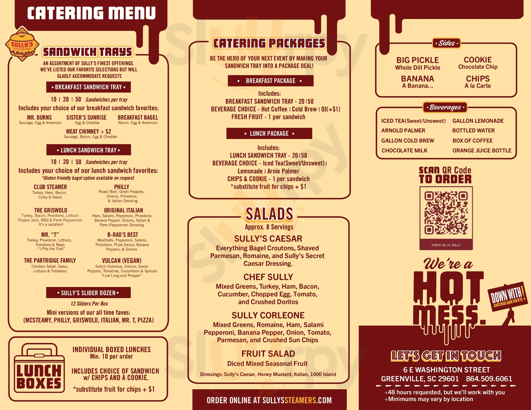 Main Menu - Sully's Steamers