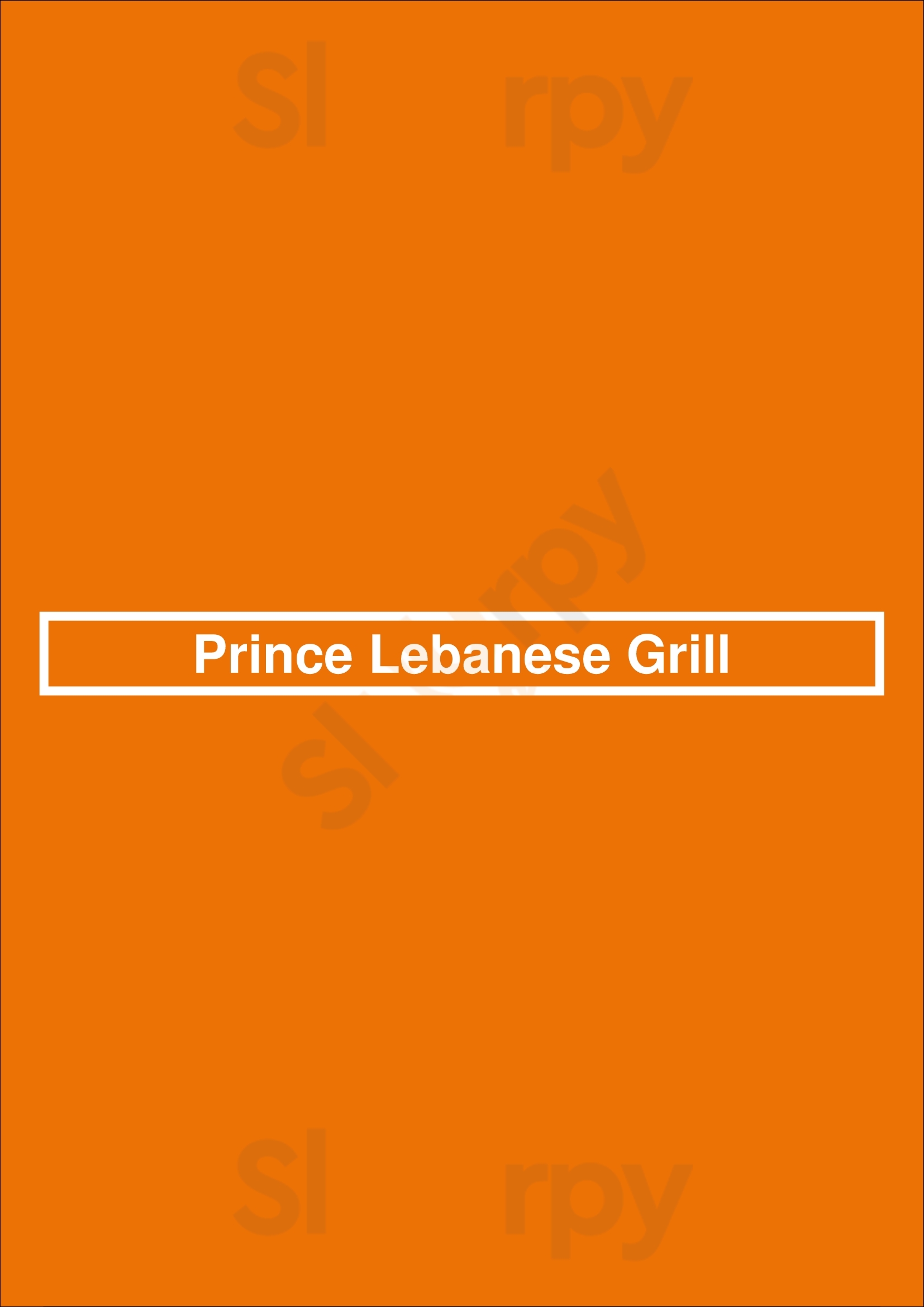 Prince Lebanese Grill Arlington Menu - 1