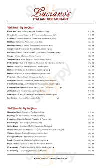 Luciano's Italian Restaurant menu