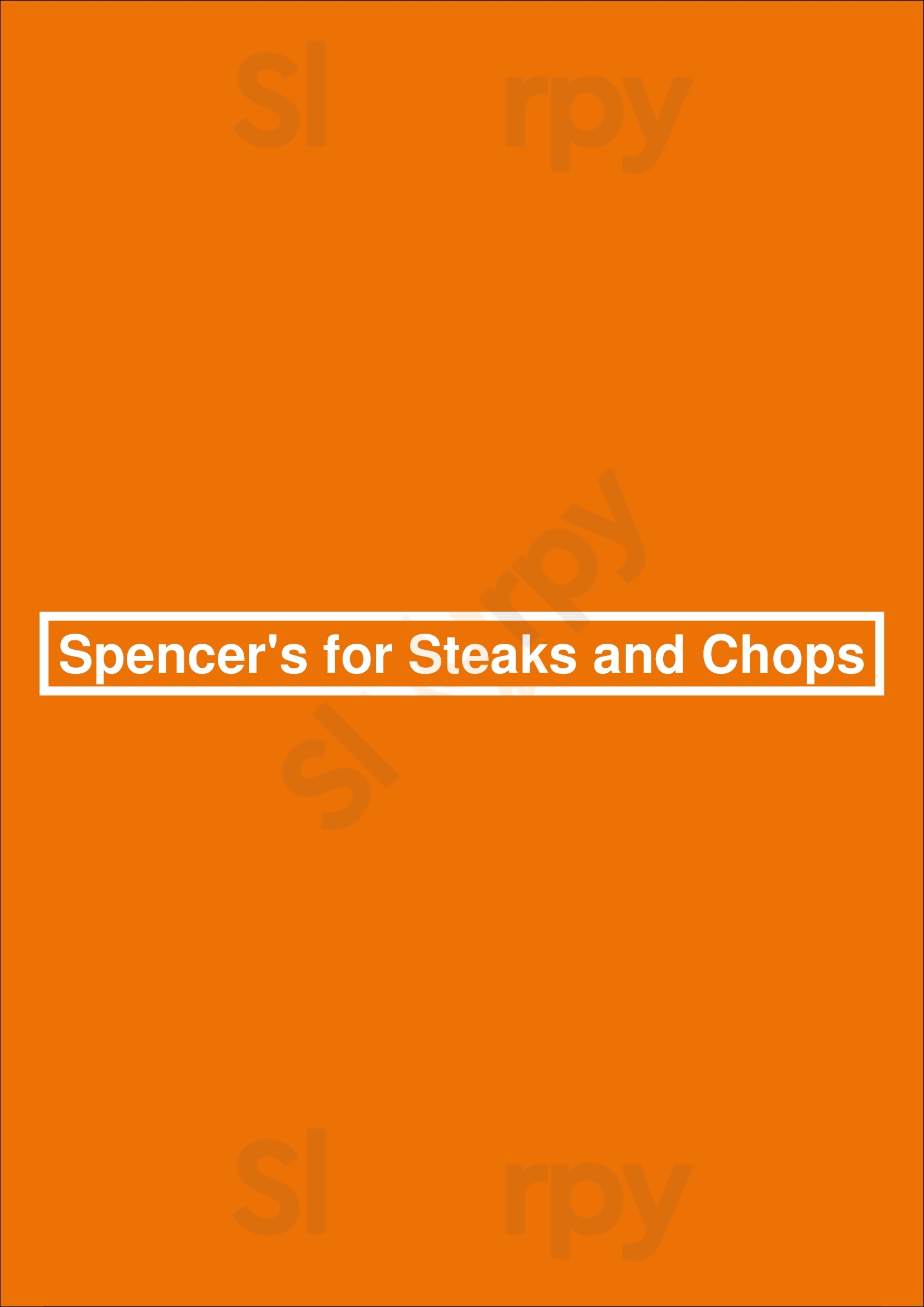 Spencer's For Steaks & Chops Spokane Menu - 1