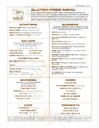Ted's Montana Grill menu
