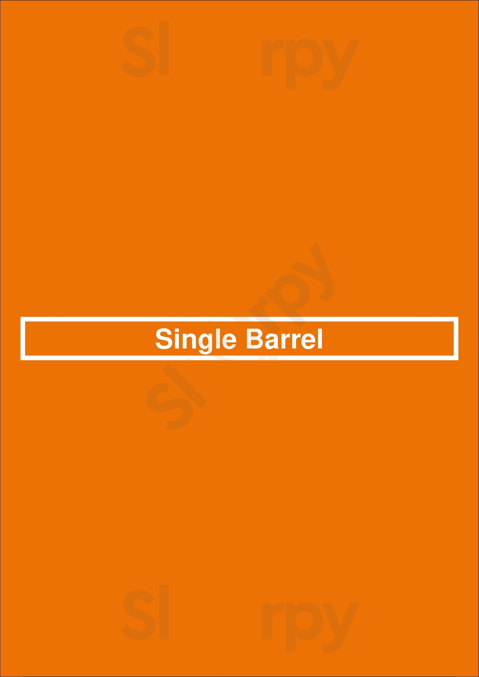 Single Barrel Lincoln Menu - 1
