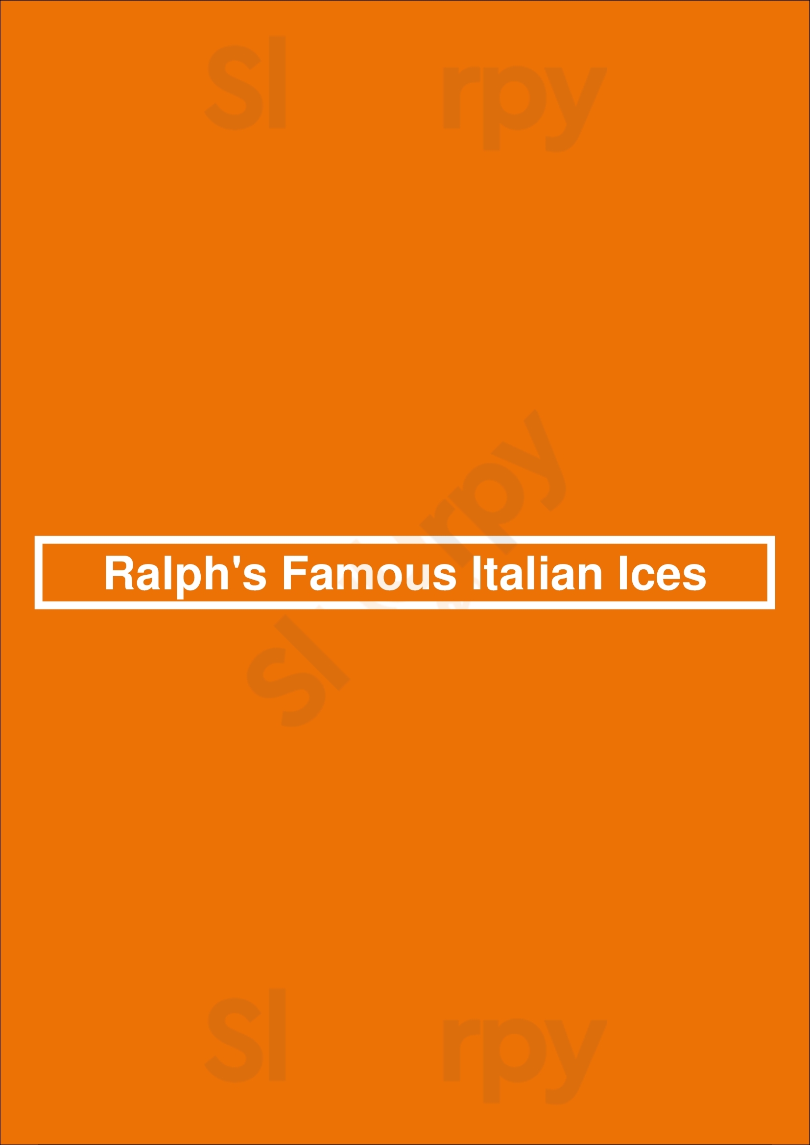Ralph's Famous Italian Ices Staten Island Menu - 1