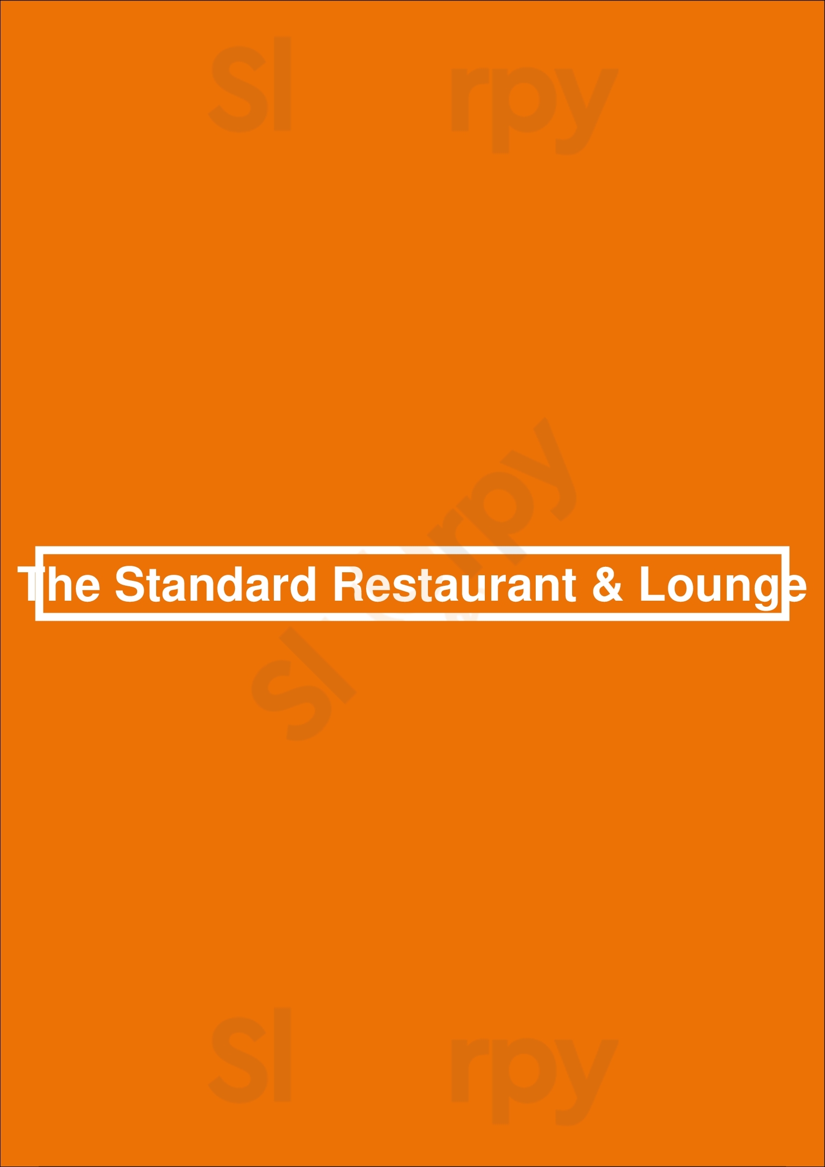 The Standard Restaurant & Lounge Albany Menu - 1