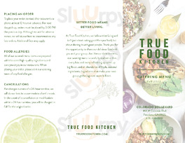 True Food Kitchen menu