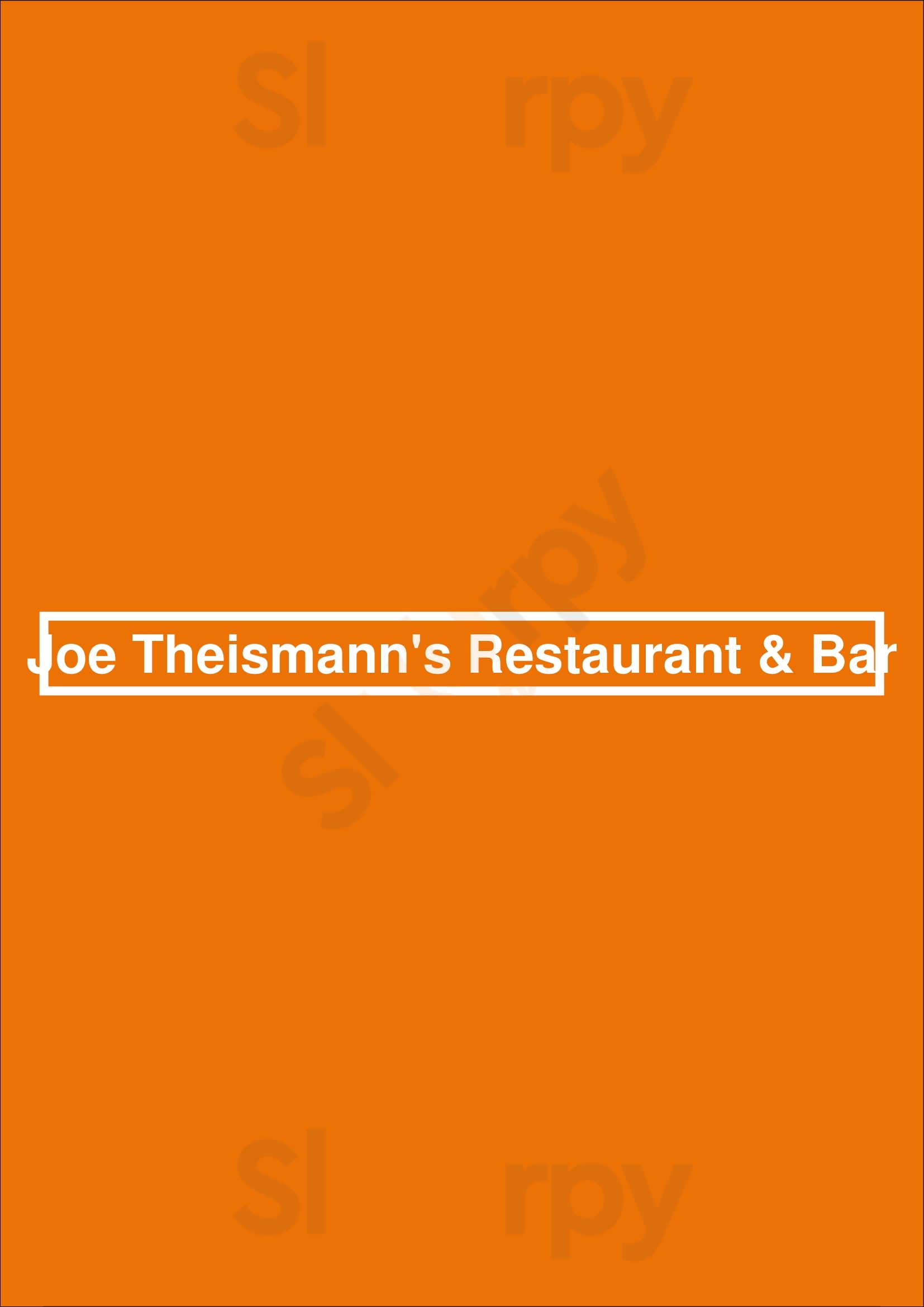 Joe Theismann's Restaurant Alexandria Menu - 1