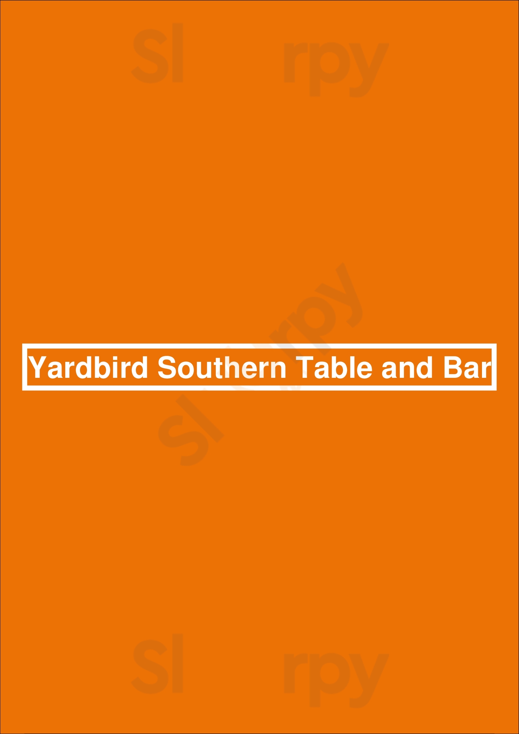 Yardbird Table & Bar Miami Beach Menu - 1