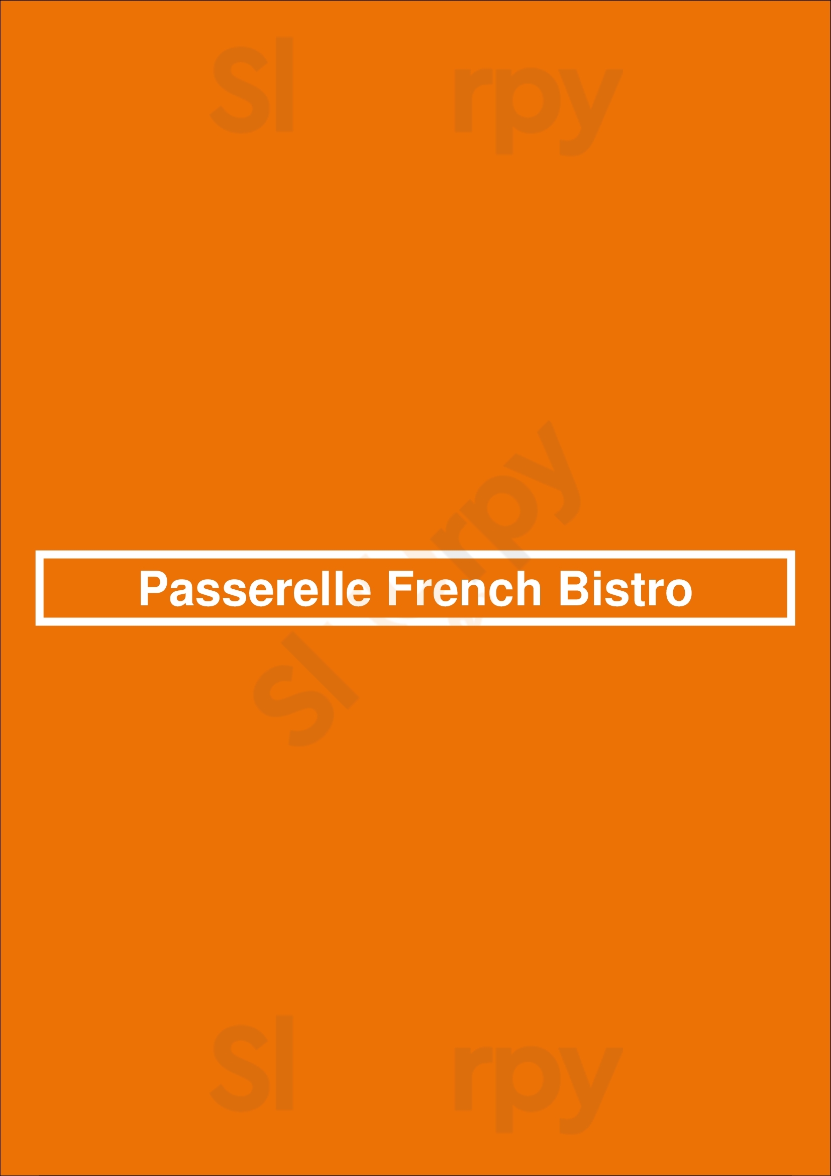 Passerelle French Bistro Greenville Menu - 1