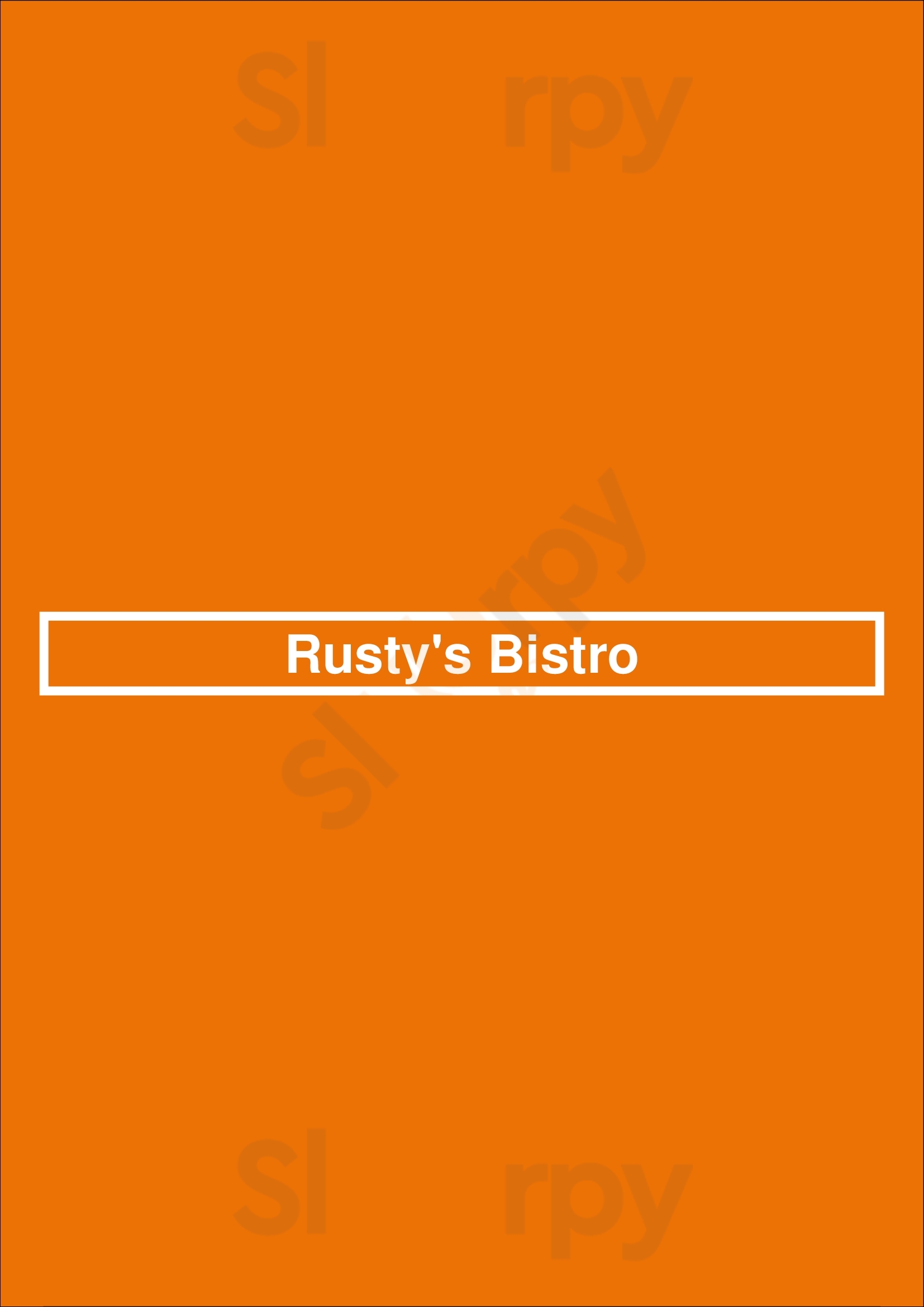 Rusty's Bistro Clearwater Menu - 1