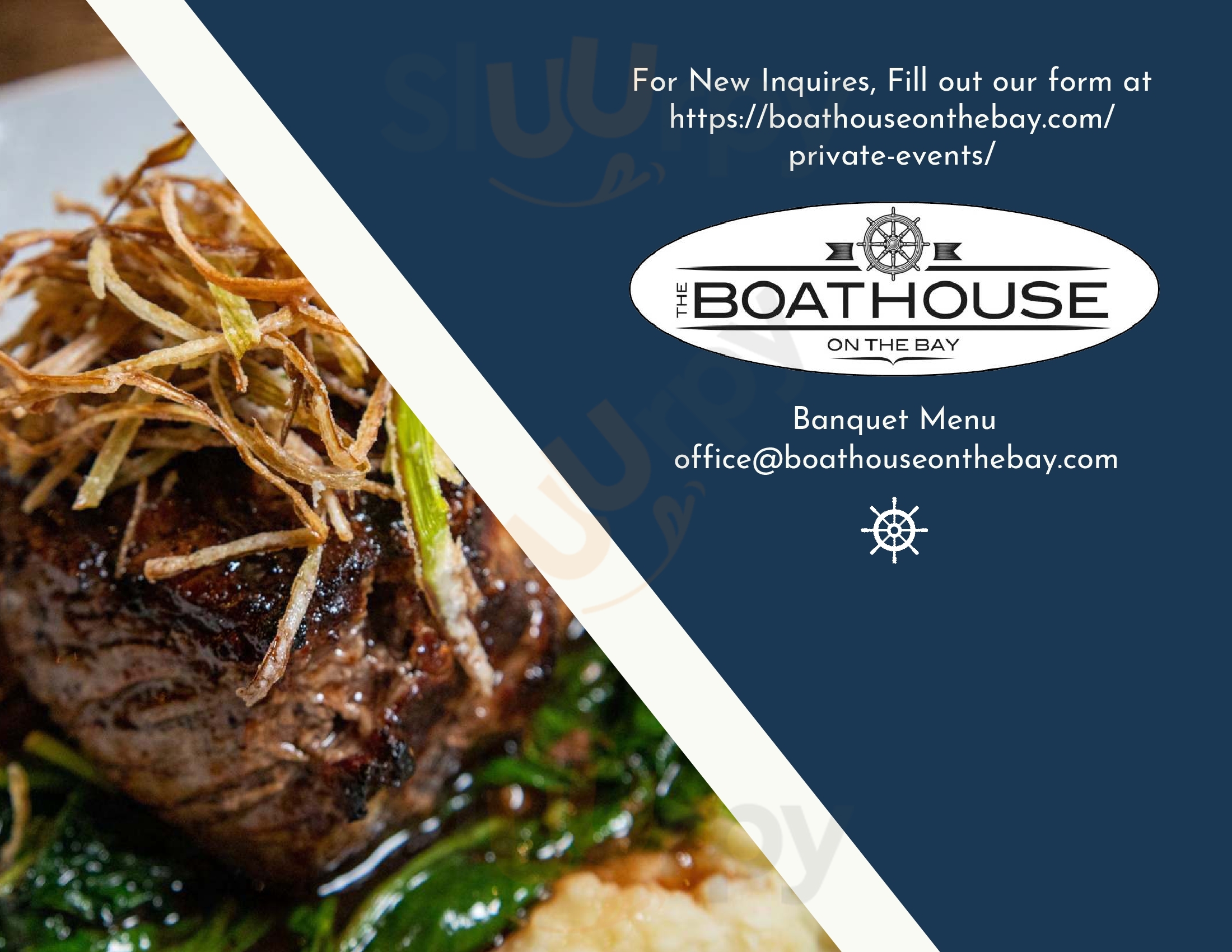 Main Menu - Boathouse On The Bay