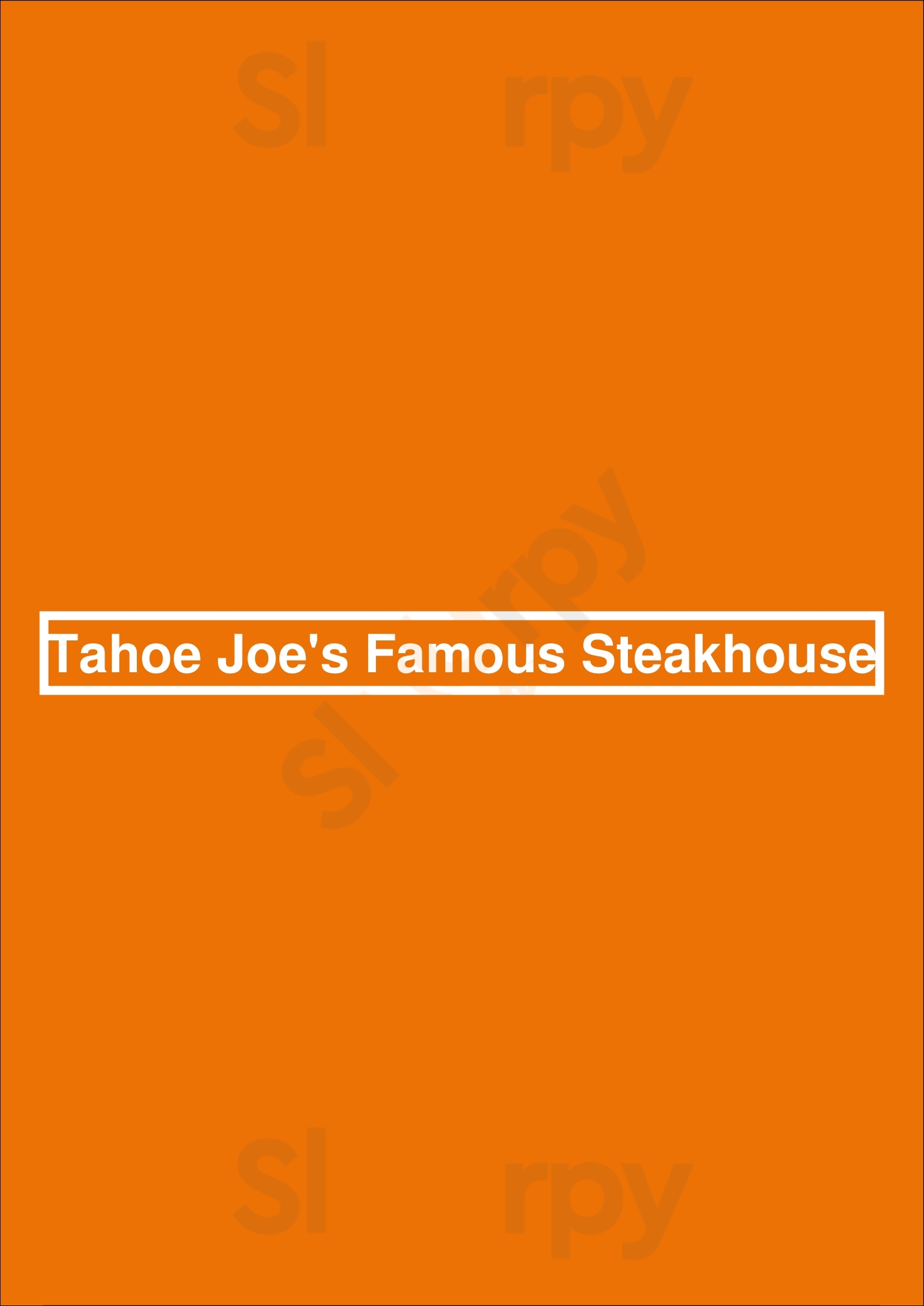Tahoe Joe's Famous Steakhouse Fresno Menu - 1