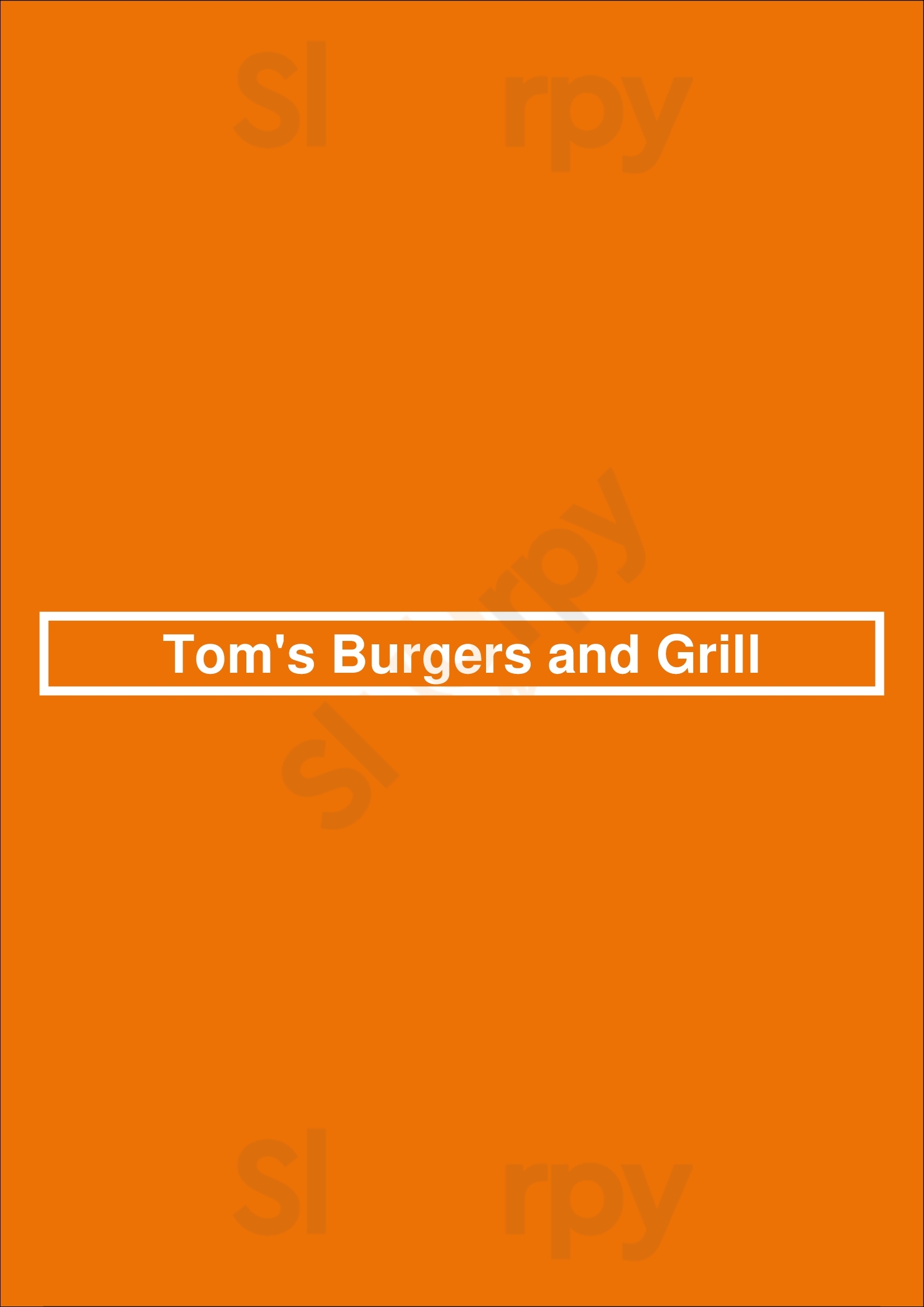 Tom's Burgers And Grill Arlington Menu - 1