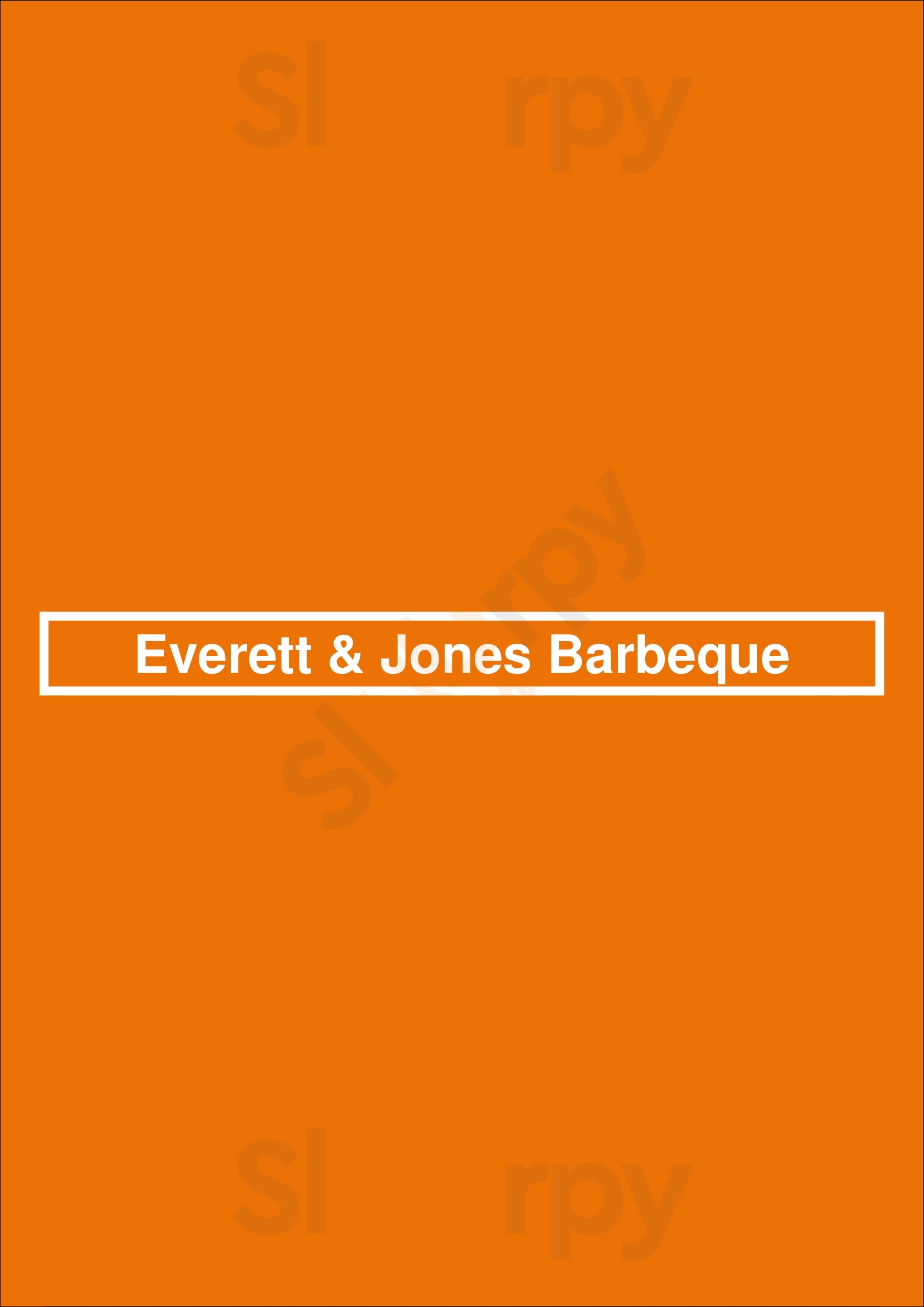 Everett & Jones Barbeque Oakland Menu - 1