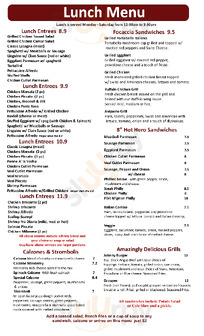 Johnny's Italian Restaurant menu
