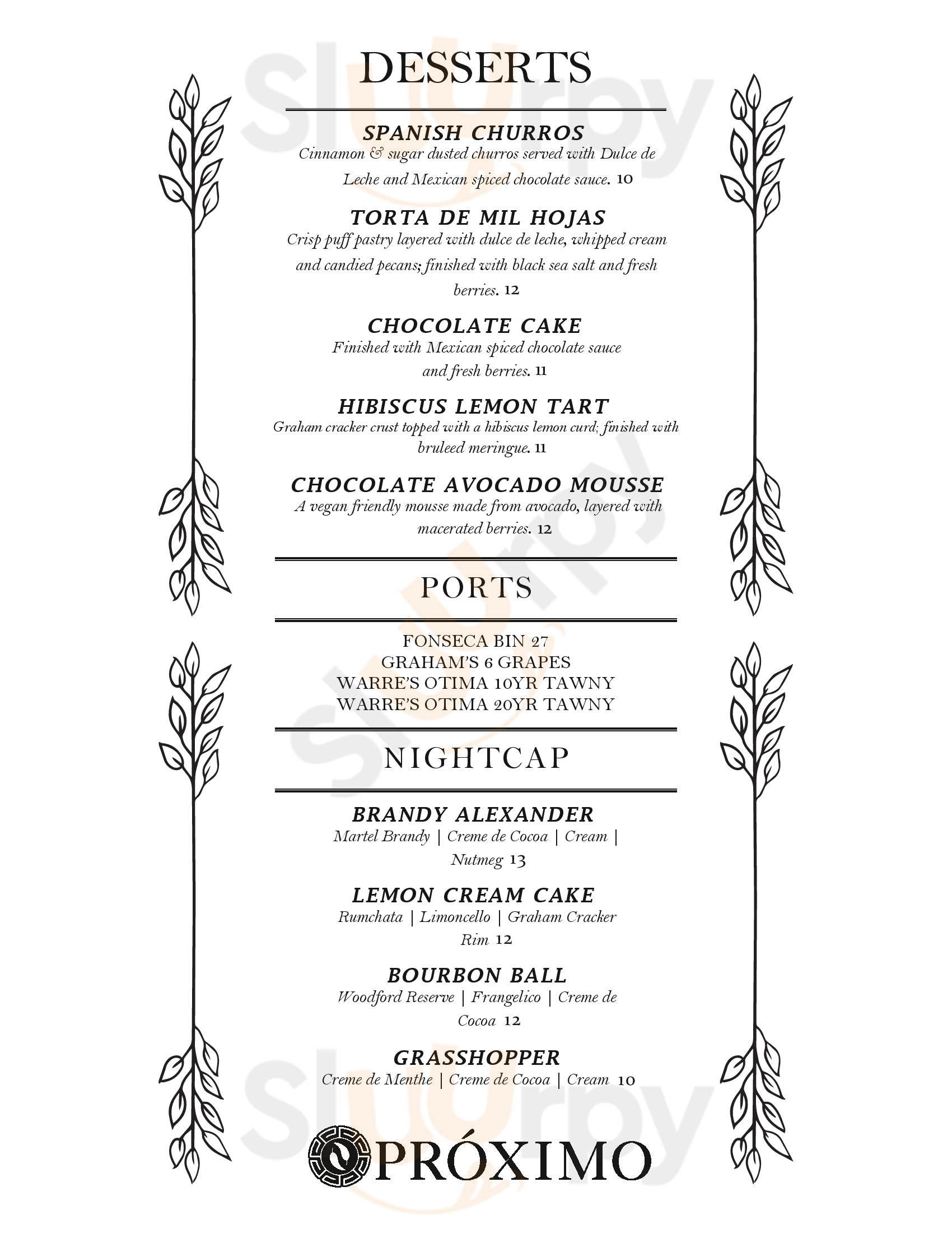 Main Menu - Proximo