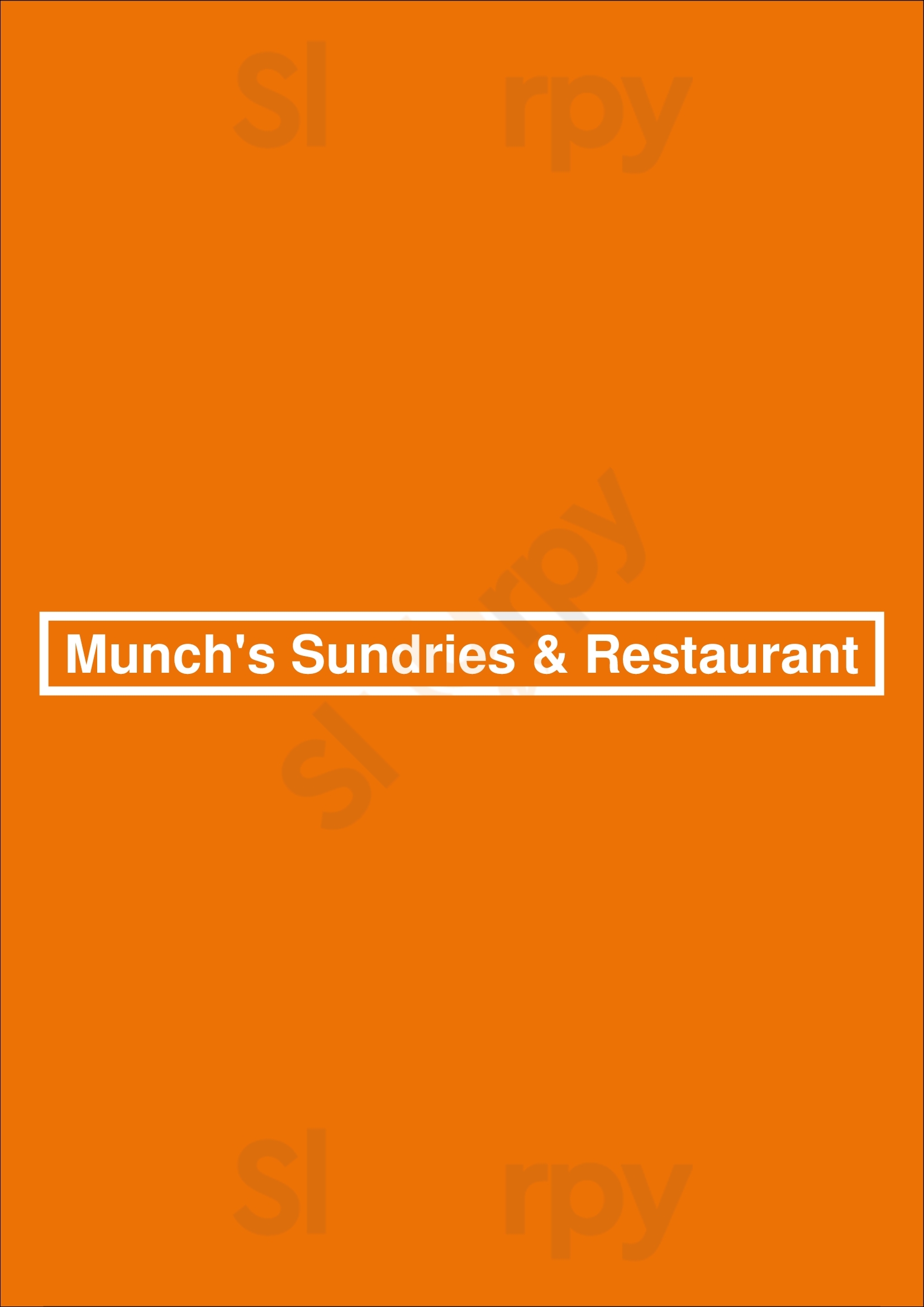 Munch's Sundries & Restaurant St. Petersburg Menu - 1