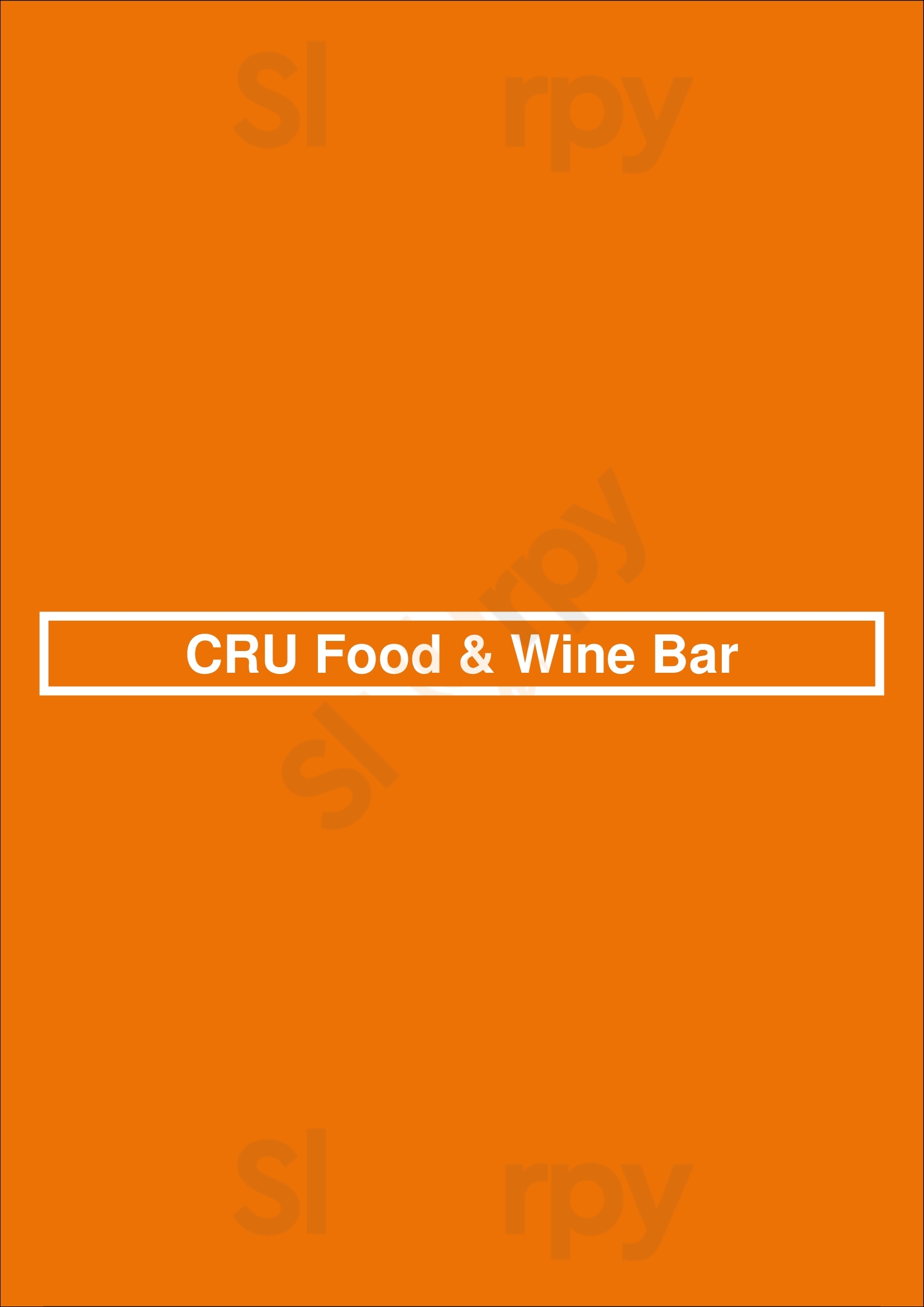 Cru Food & Wine Bar Plano Menu - 1
