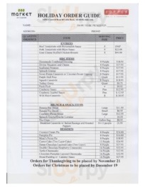 Capers menu