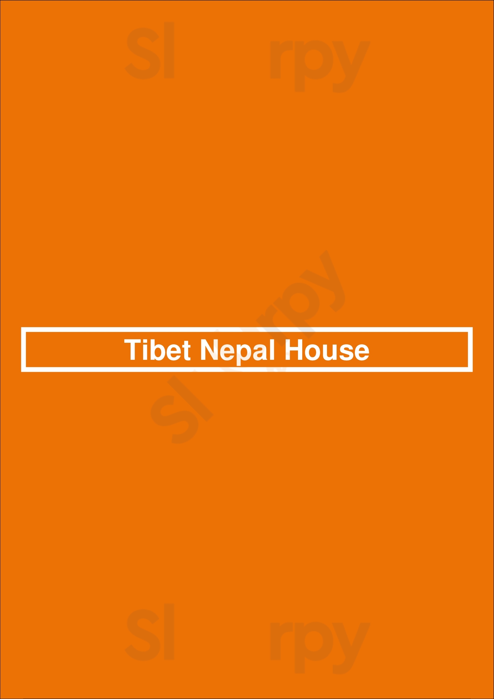 Tibet Nepal House Pasadena Menu - 1