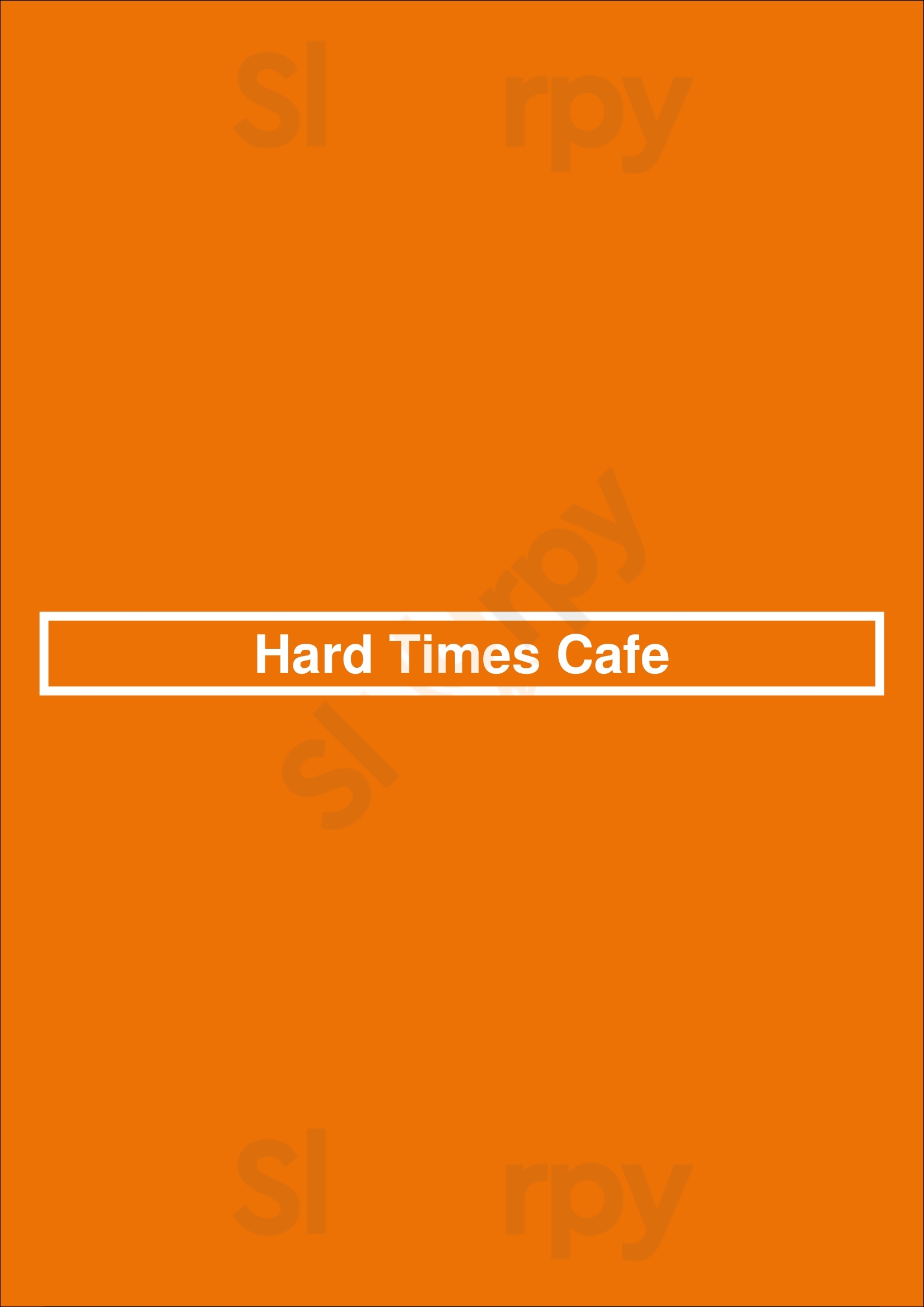 Hard Times Cafe Alexandria Menu - 1