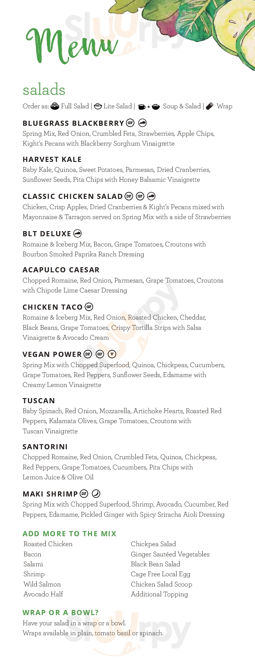 Main Menu - Vinaigrette Salad Kitchen