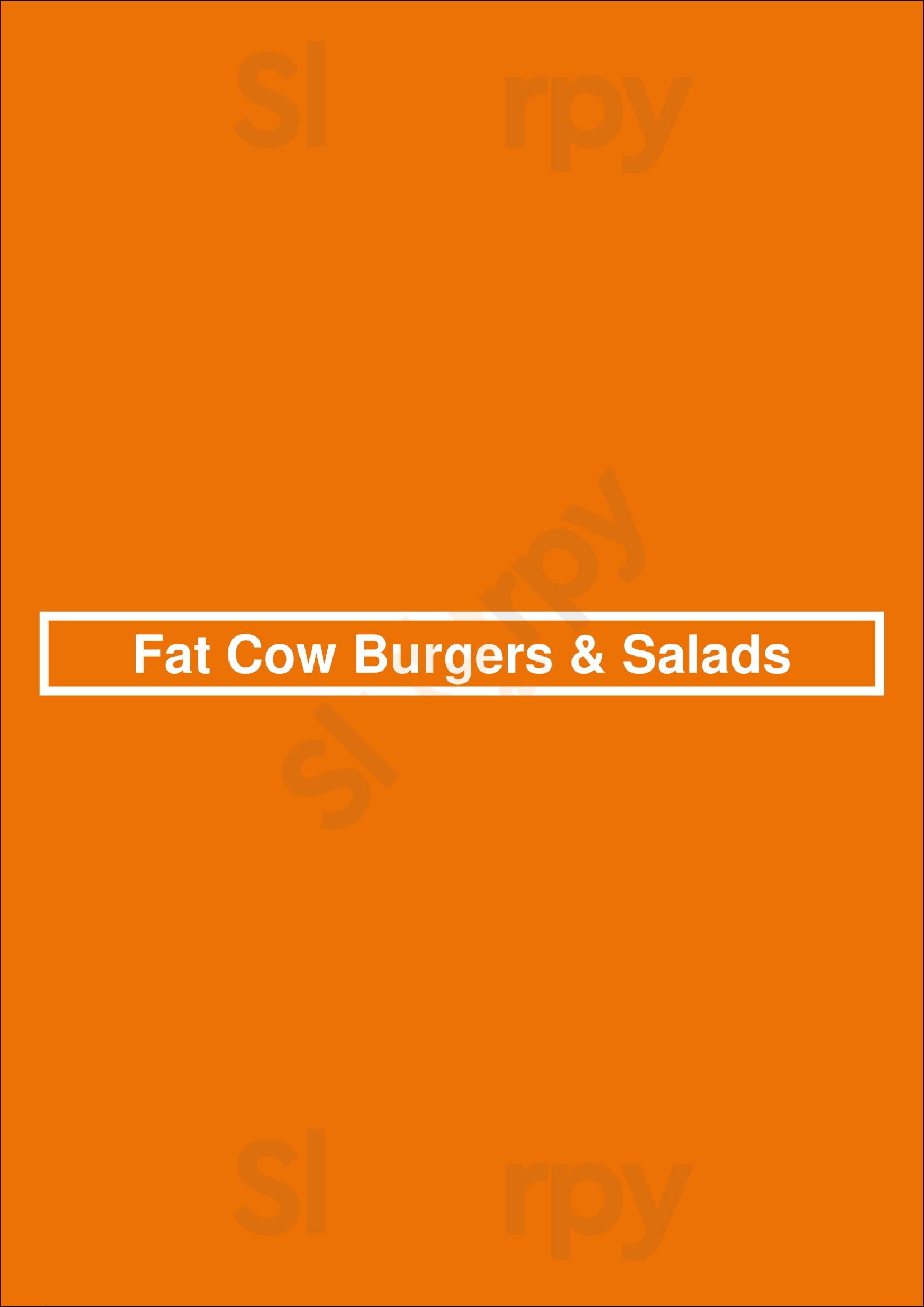 Fat Cow Burgers & Salads Baton Rouge Menu - 1