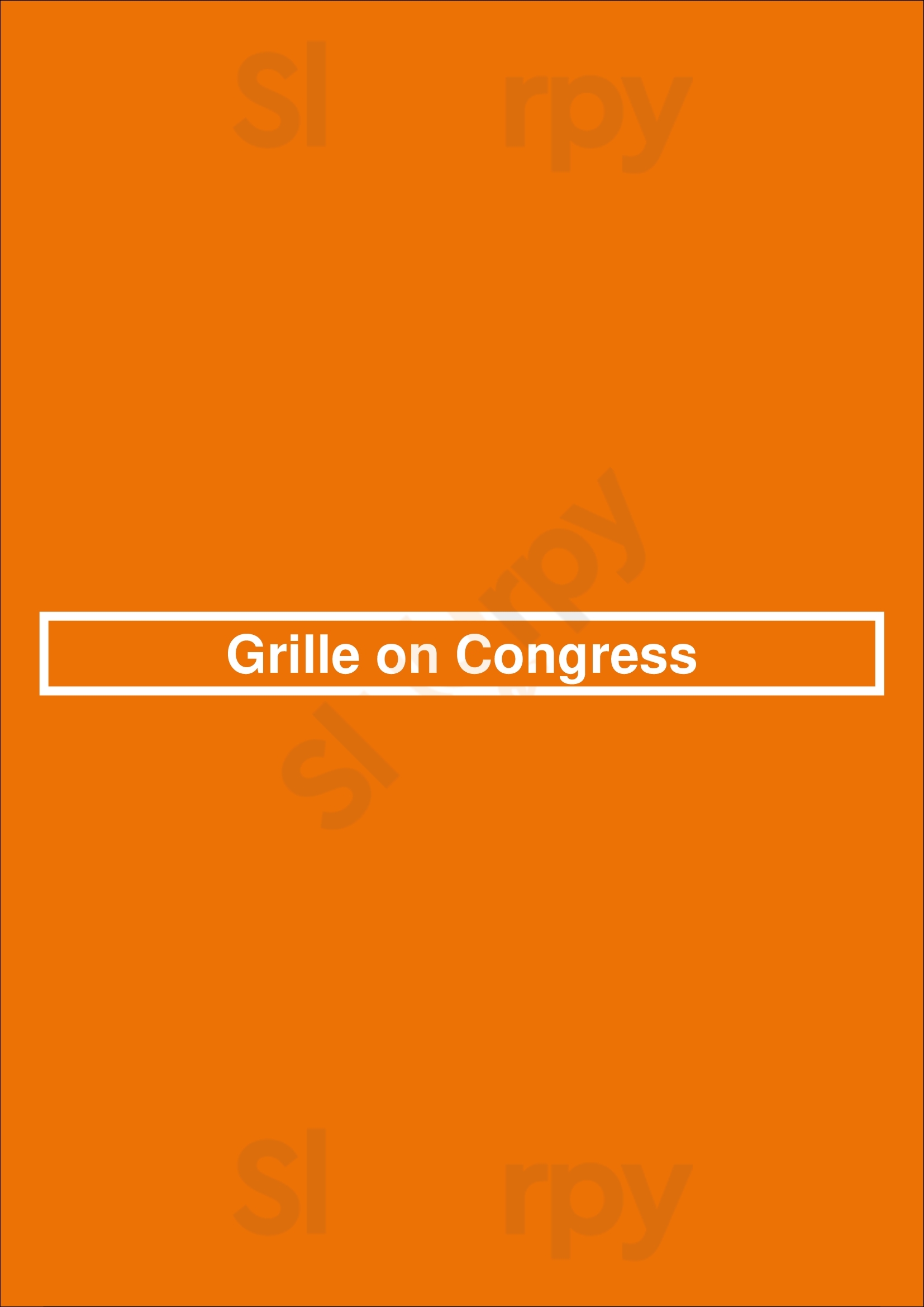 Grille On Congress Boca Raton Menu - 1