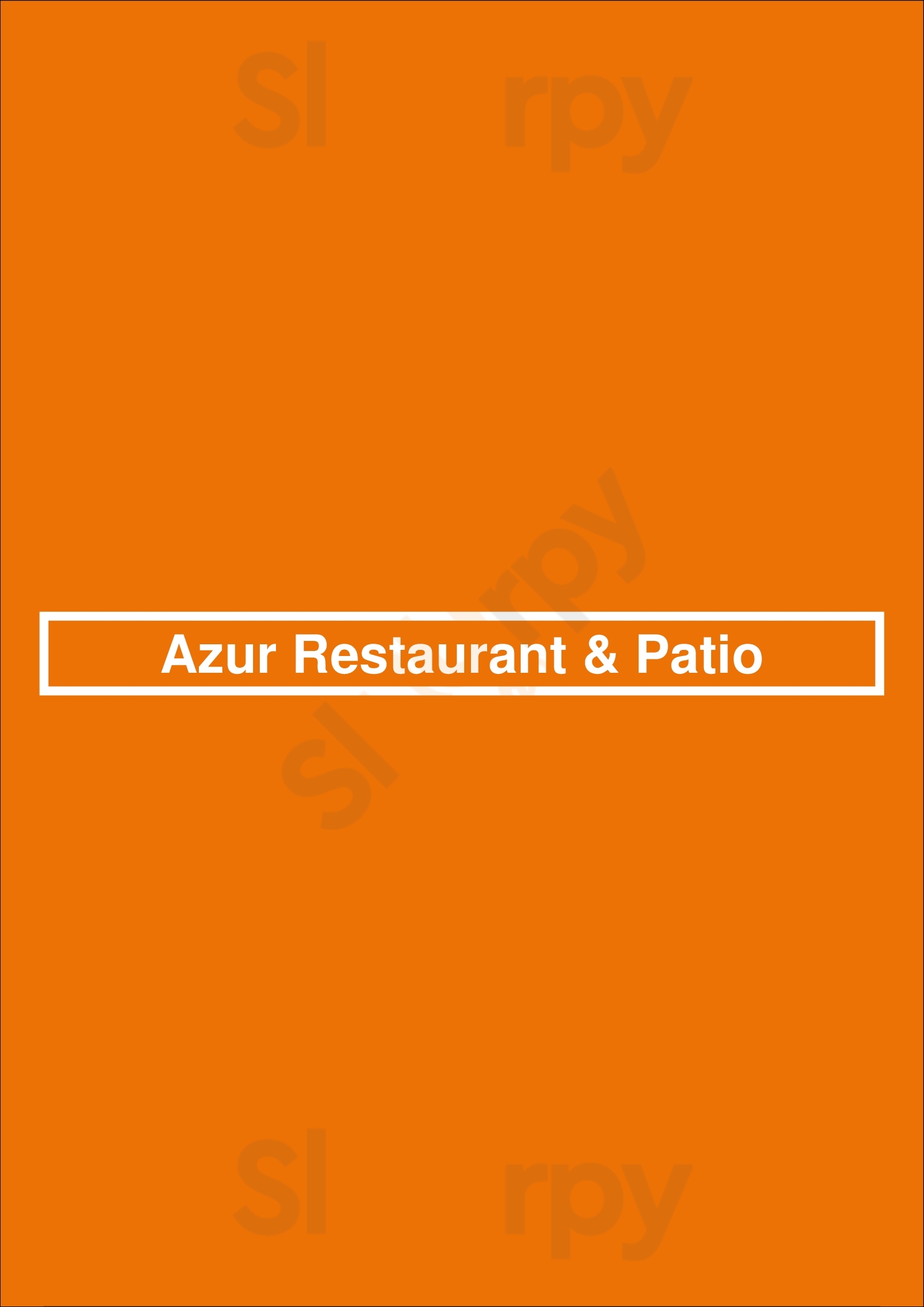 Azur Restaurant And Patio Lexington Menu - 1