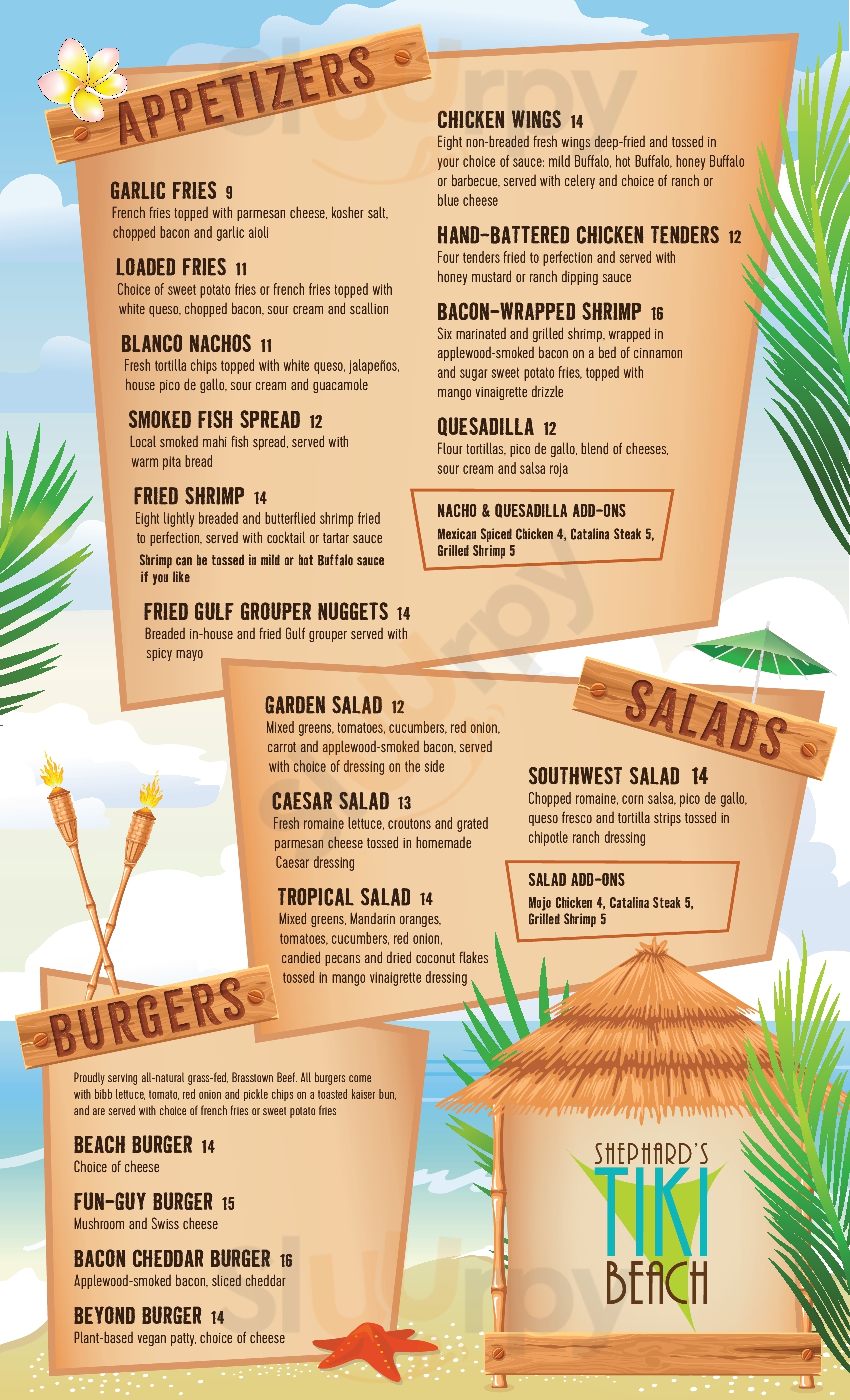 Shephard's Tiki Beach  Grill Clearwater Menu - 1