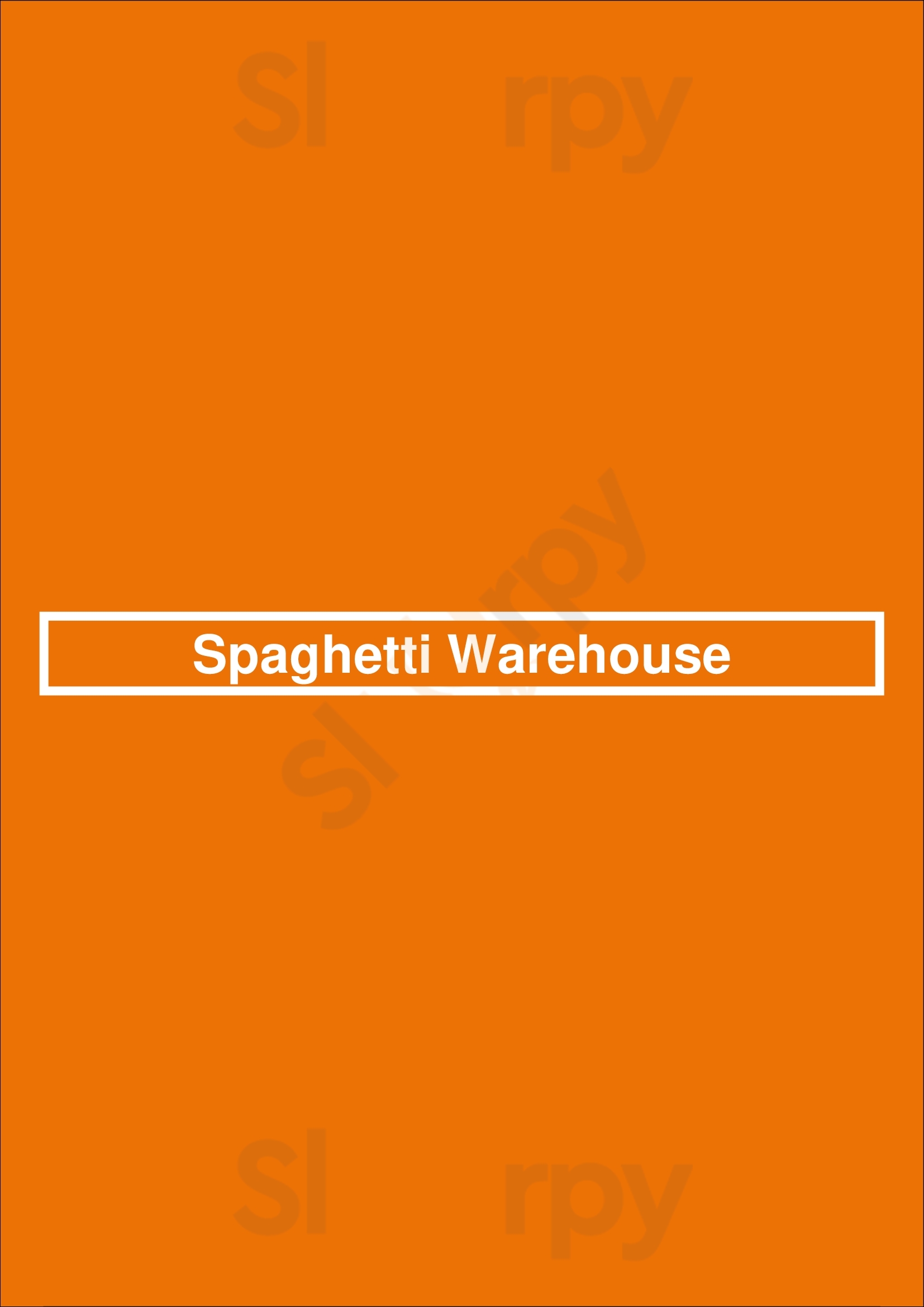 Spaghetti Warehouse Toledo Menu - 1