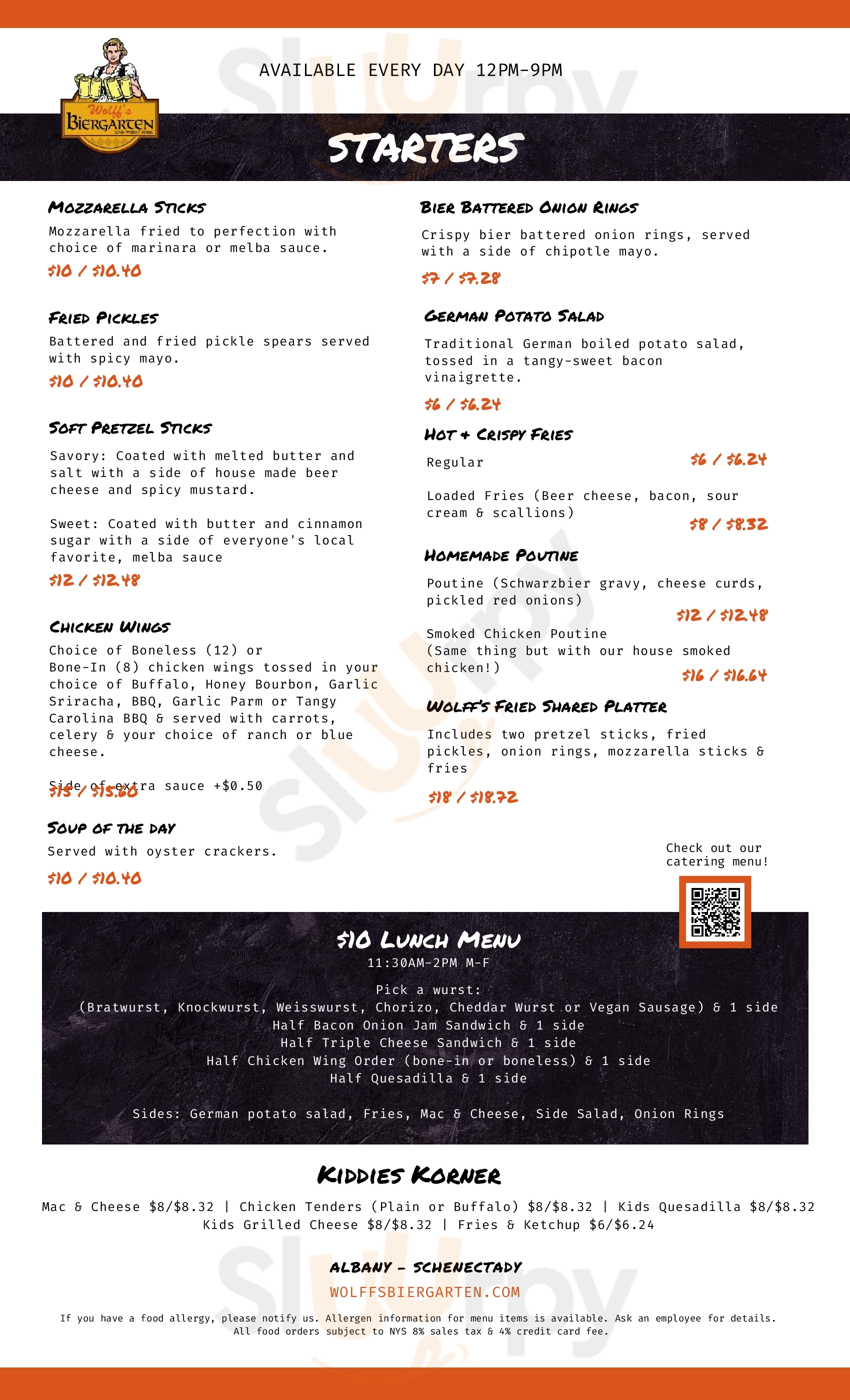 Main Menu - Wolffs Biergarten