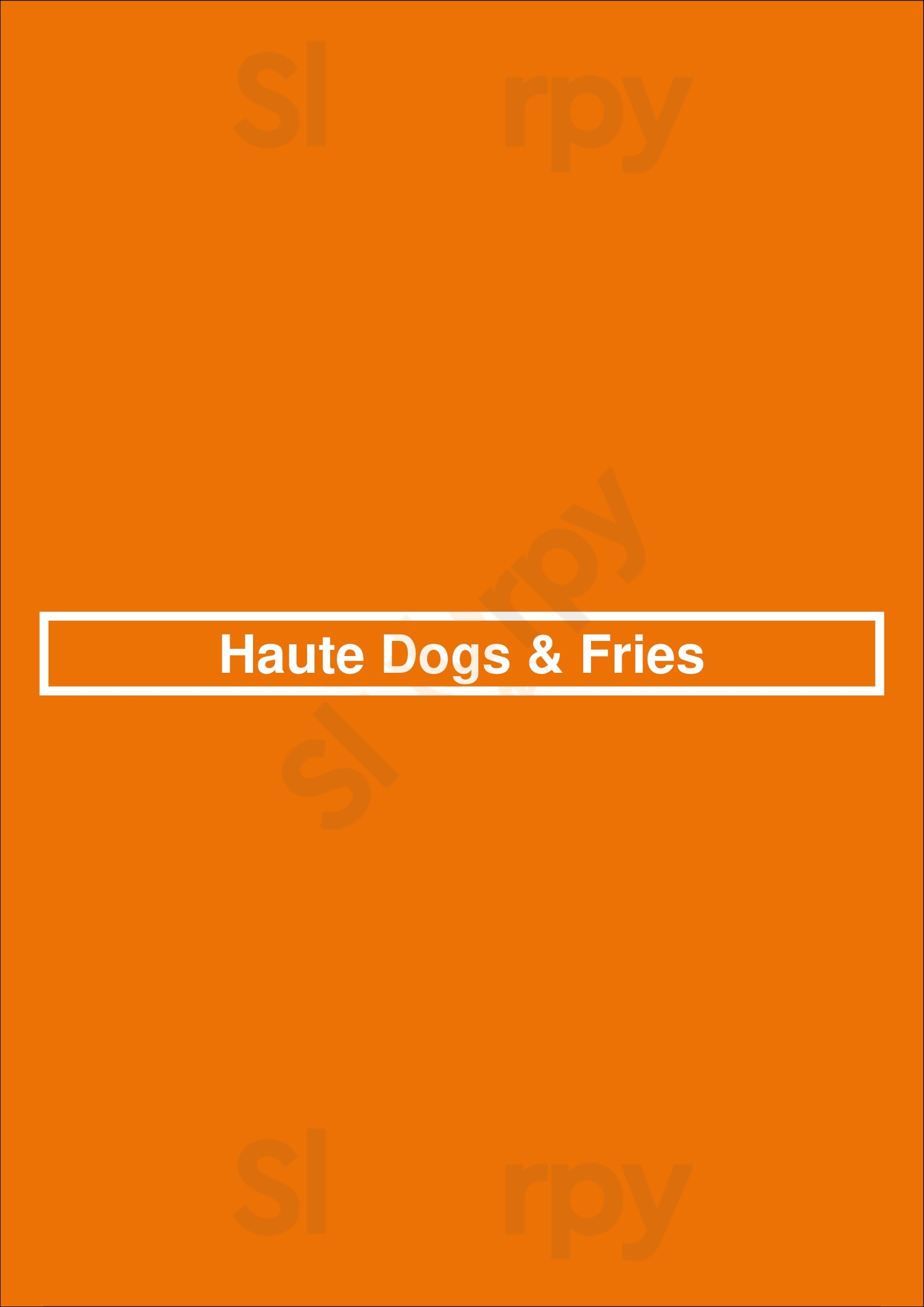 Haute Dogs & Fries Alexandria Menu - 1