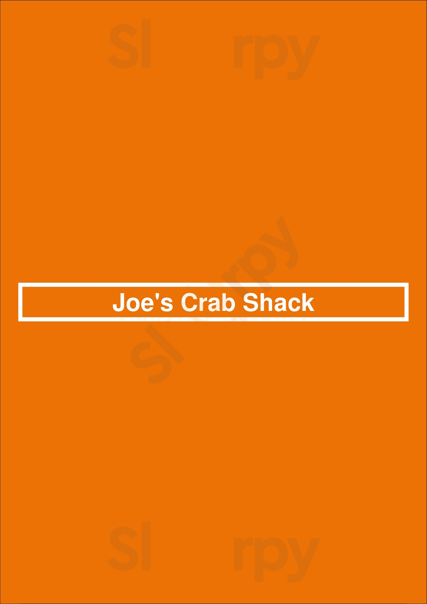 Joe's Crab Shack Boise Menu - 1