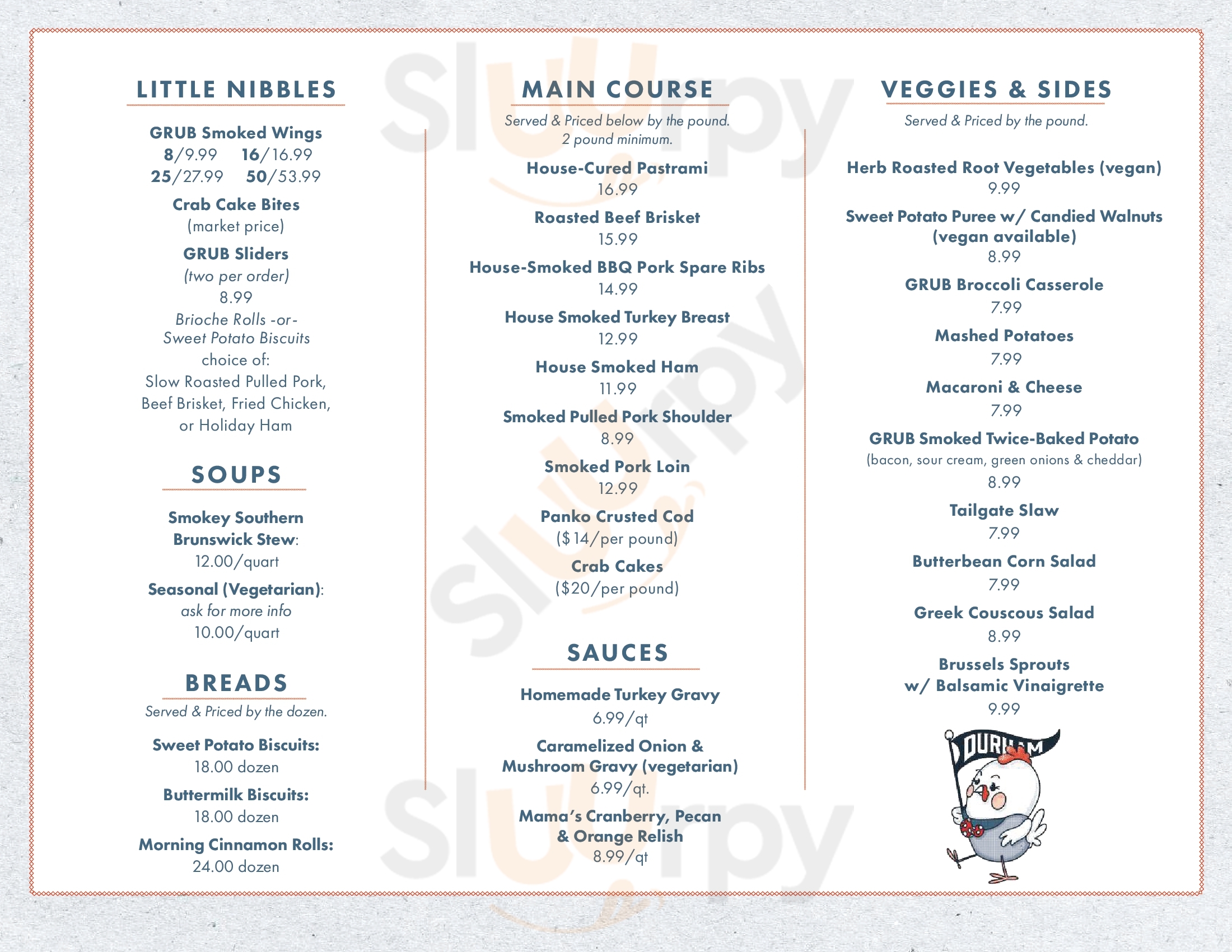 Main Menu - Grub Durham