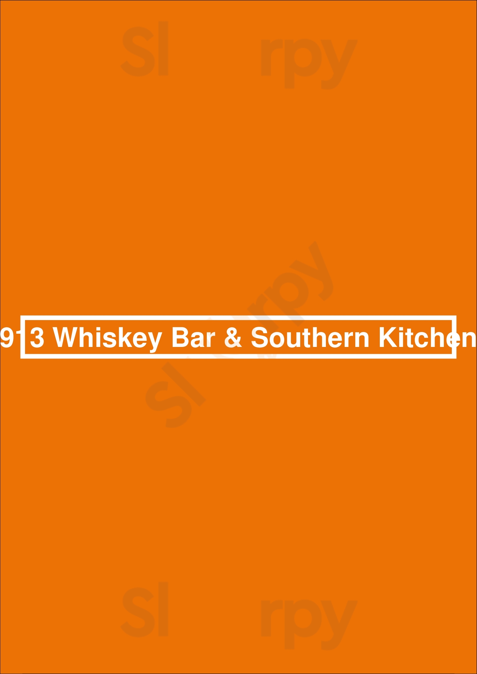 913 Whiskey Bar & Southern Kitchen Greensboro Menu - 1