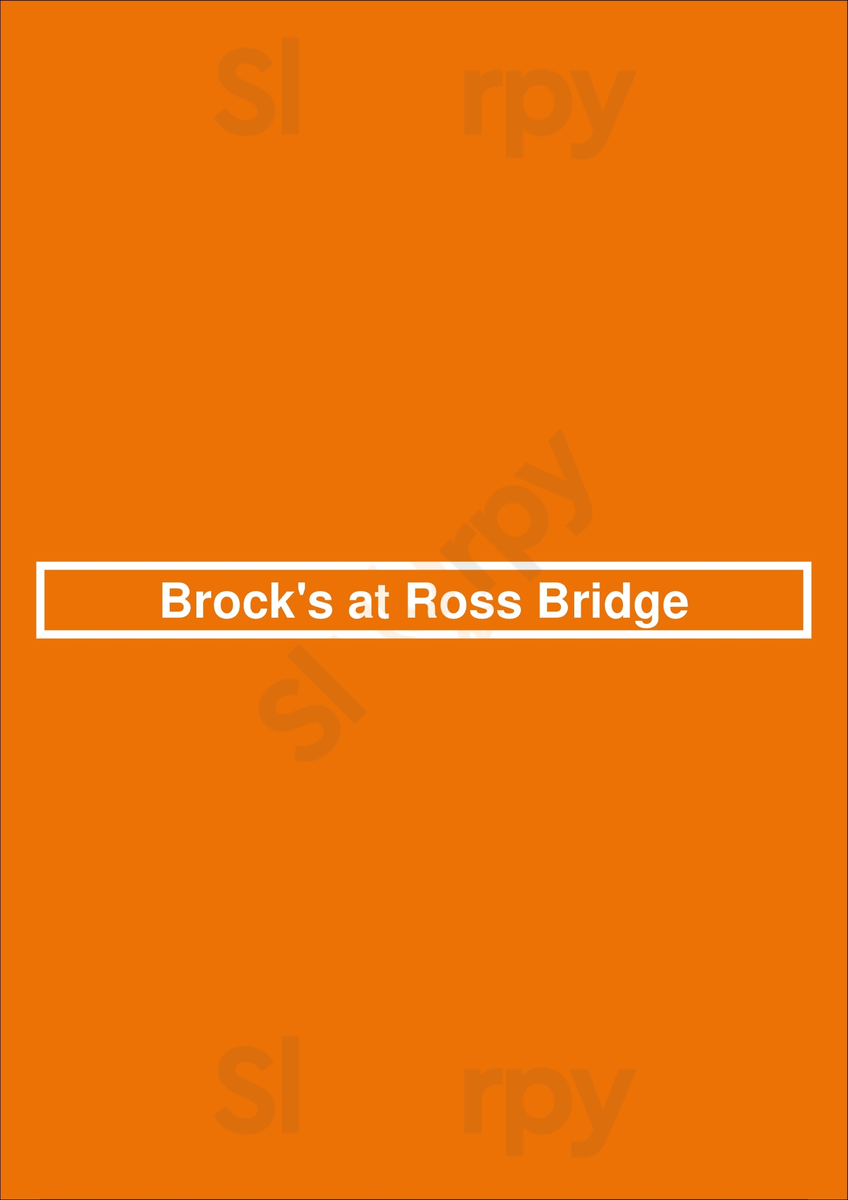 Brock's Restaurant Birmingham Menu - 1