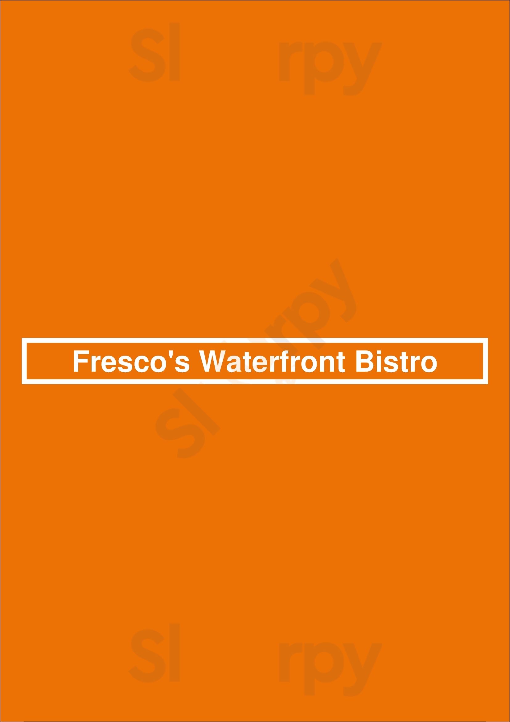 Fresco's Waterfront Bistro St. Petersburg Menu - 1