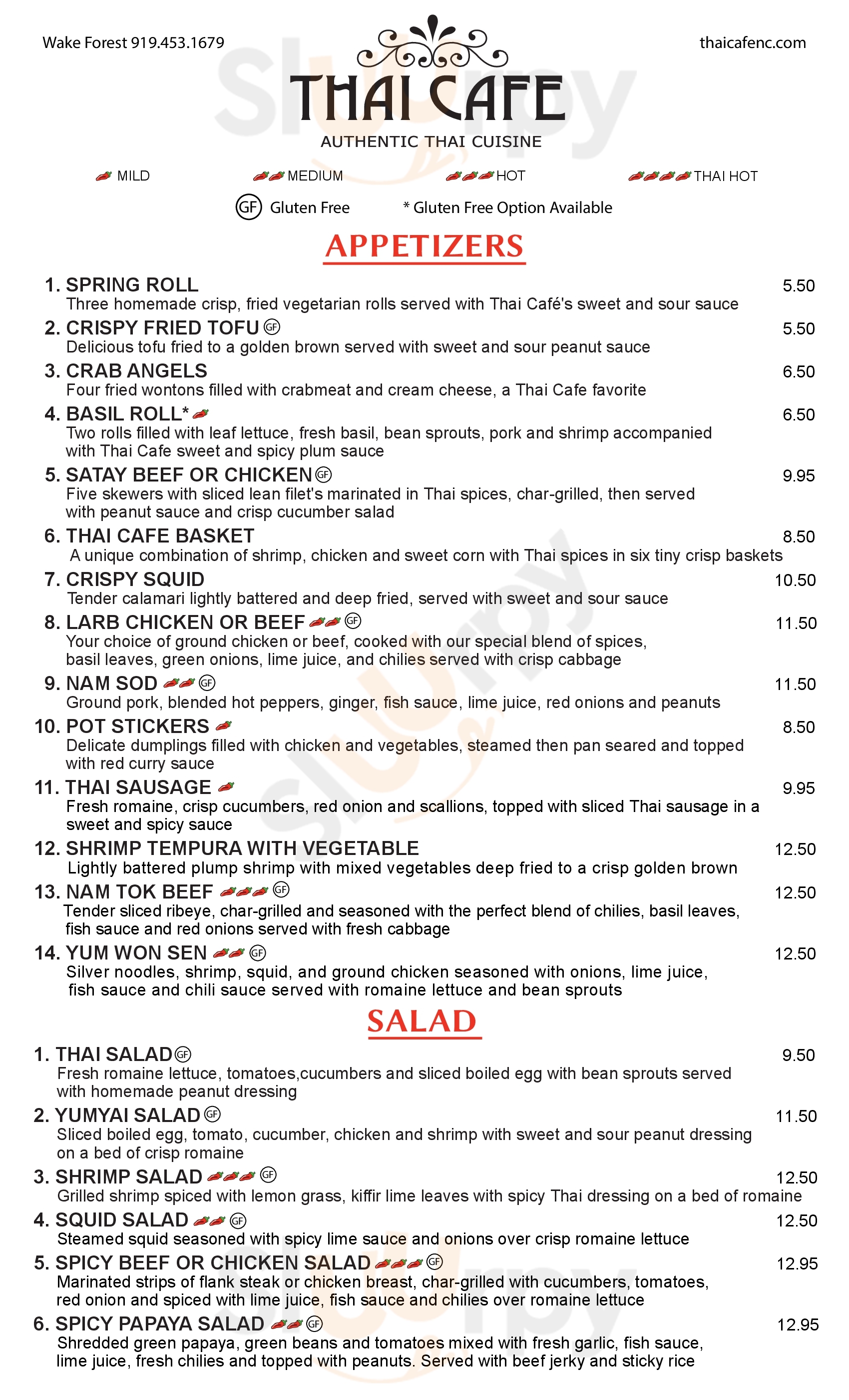 Thai Cafe Durham Menu - 1