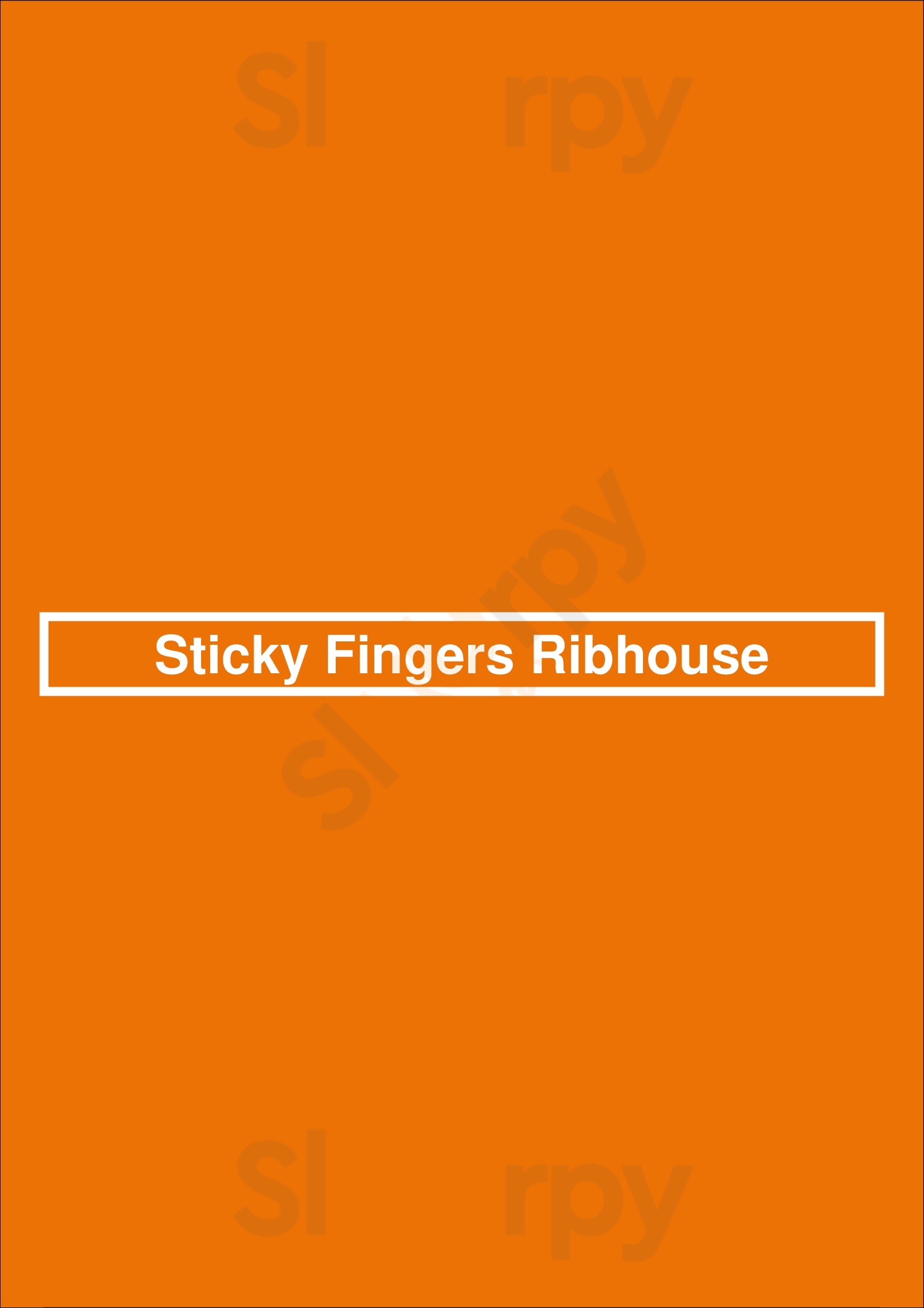 Sticky Fingers Ribhouse Greenville Menu - 1
