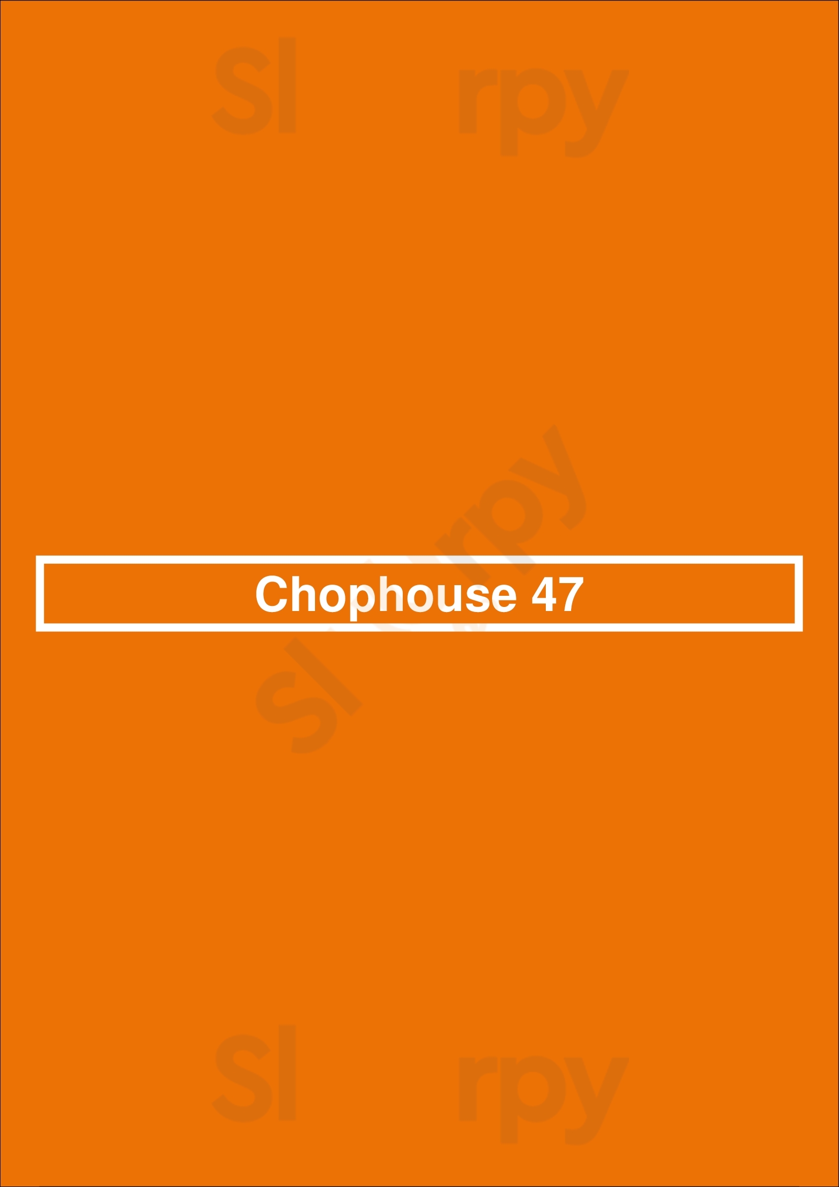 Chophouse 47 Greenville Menu - 1