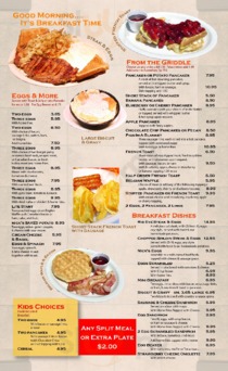 Nick's Cafe menu