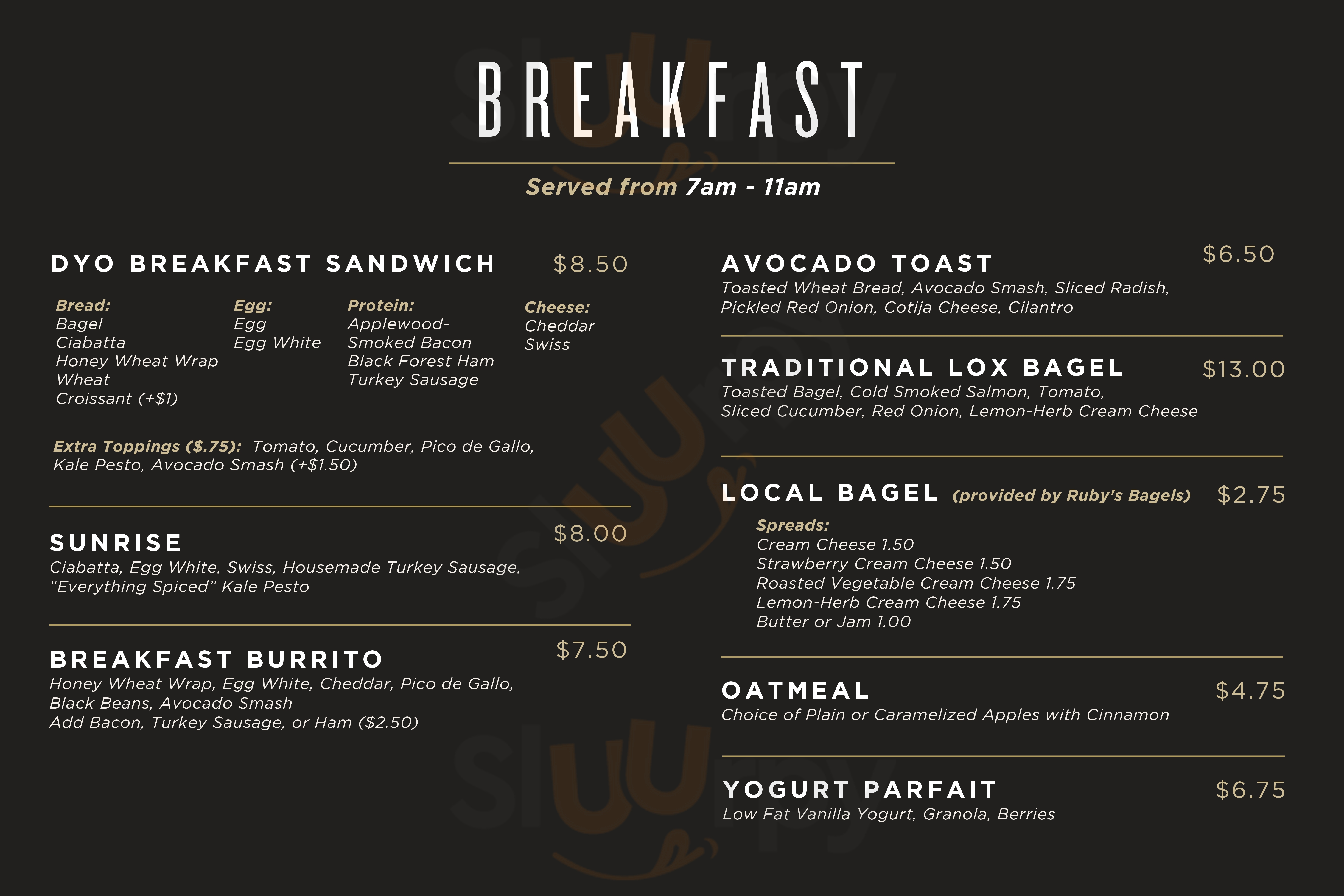 Caviar & Bananas Greenville Menu - 1
