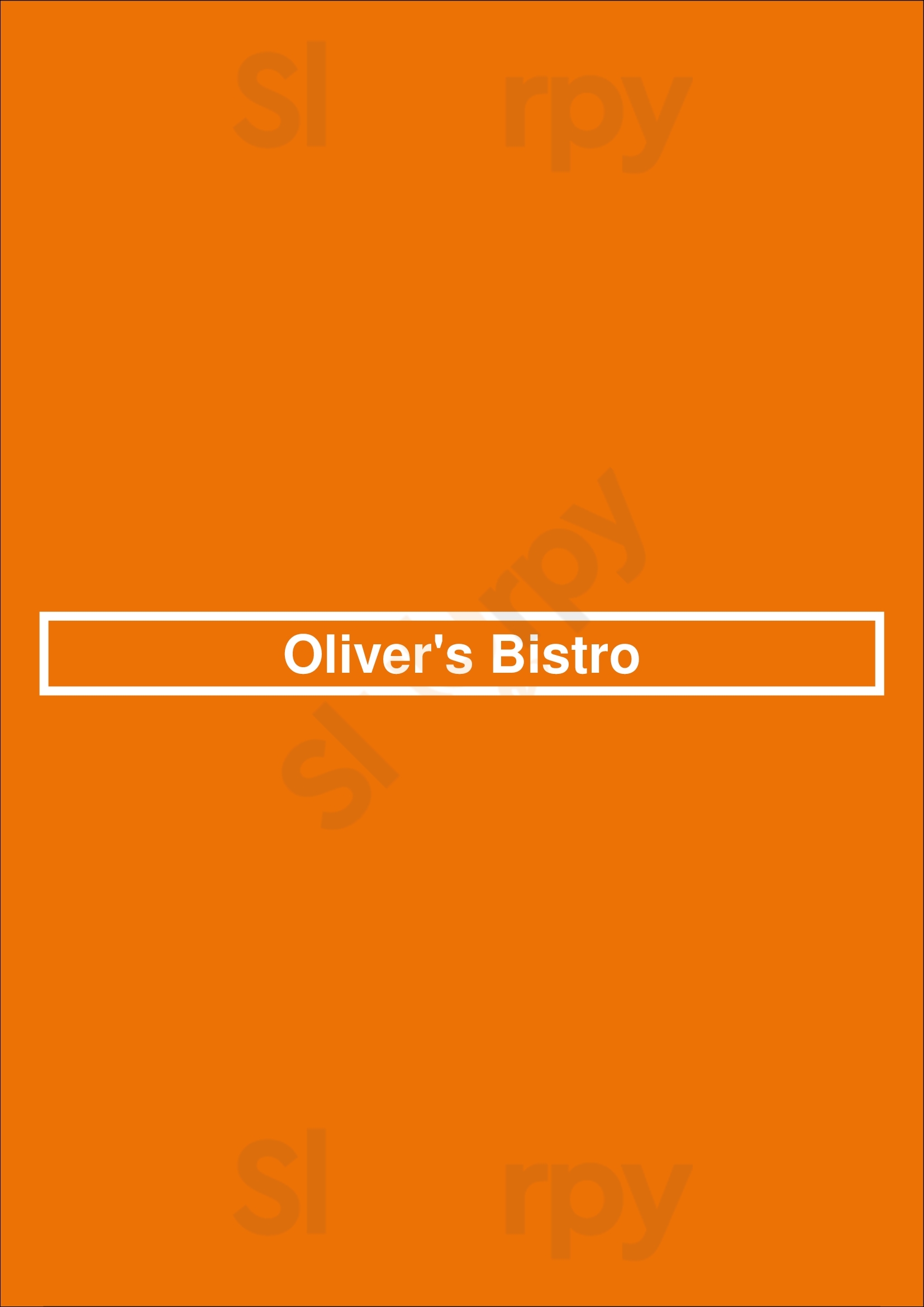 Oliver's Bistro Miami Beach Menu - 1