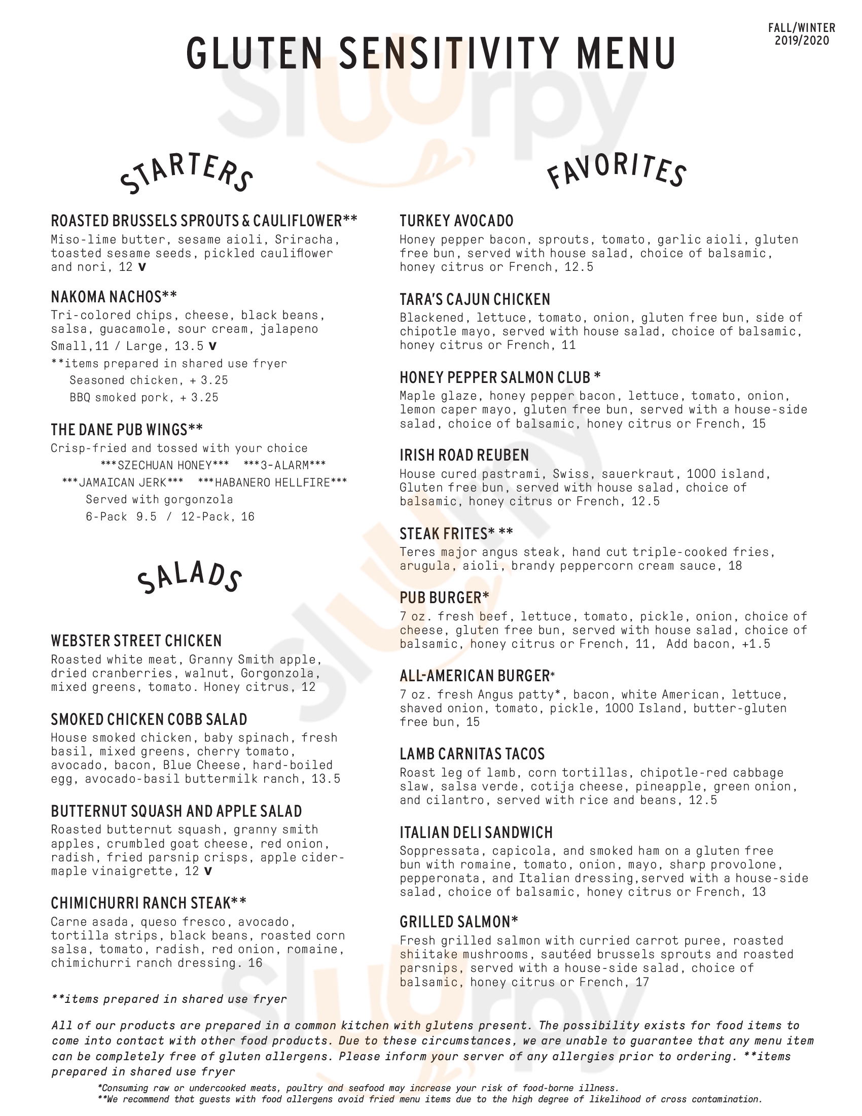The Great Dane Pub And Brewing Co. Madison Menu - 1