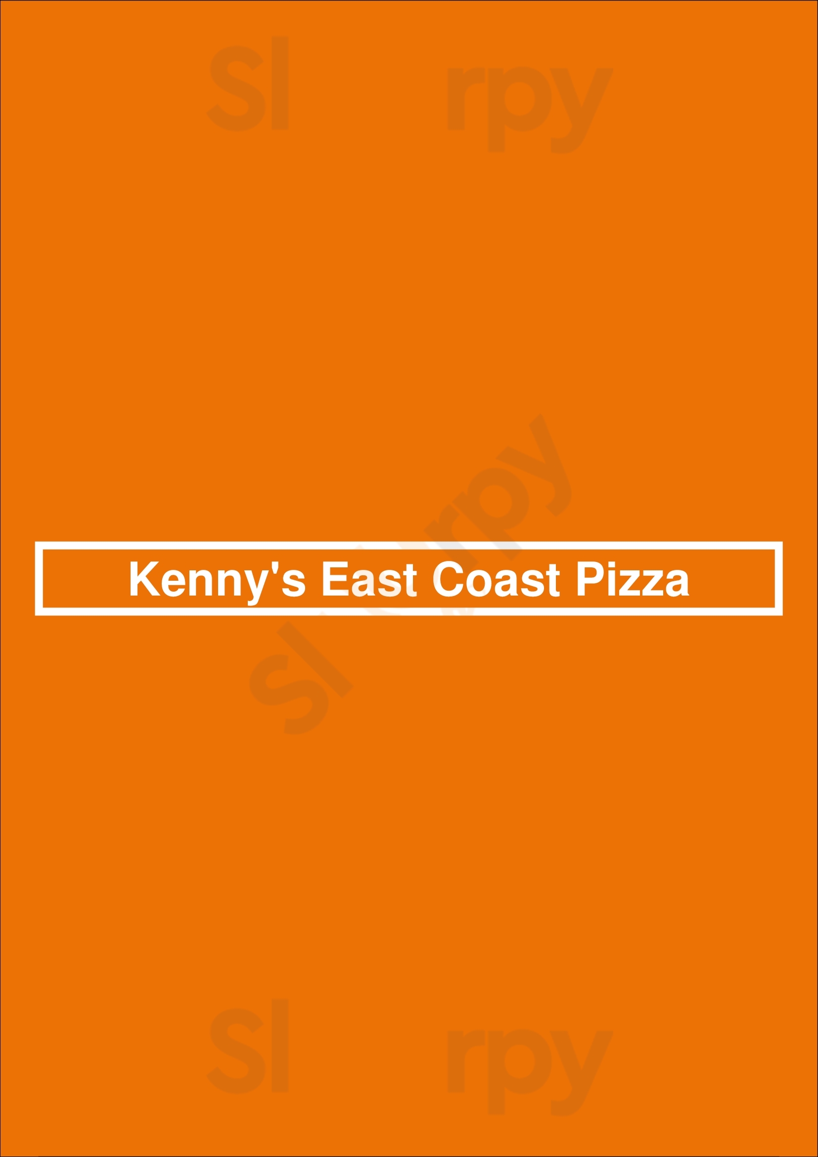 Kenny's East Coast Pizza Plano Menu - 1