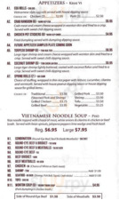 Lotus Cafe menu