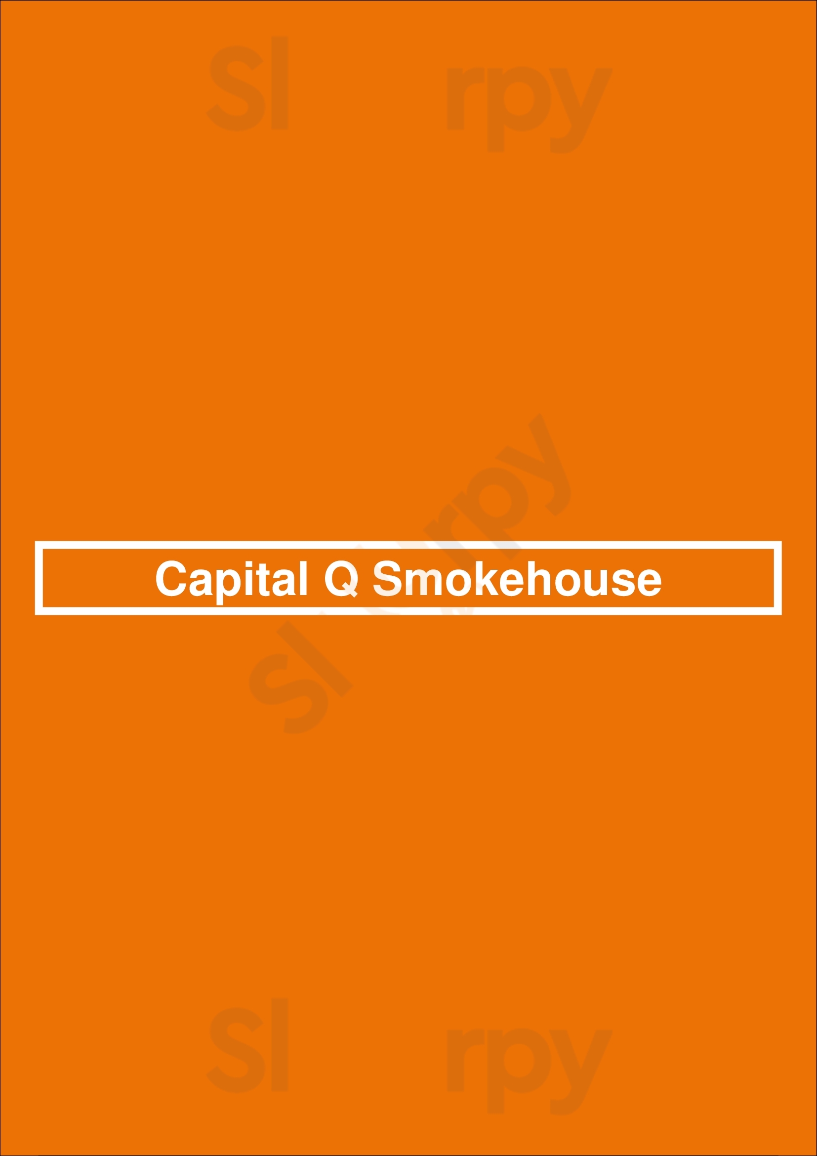 Capital Q Smokehouse Albany Menu - 1