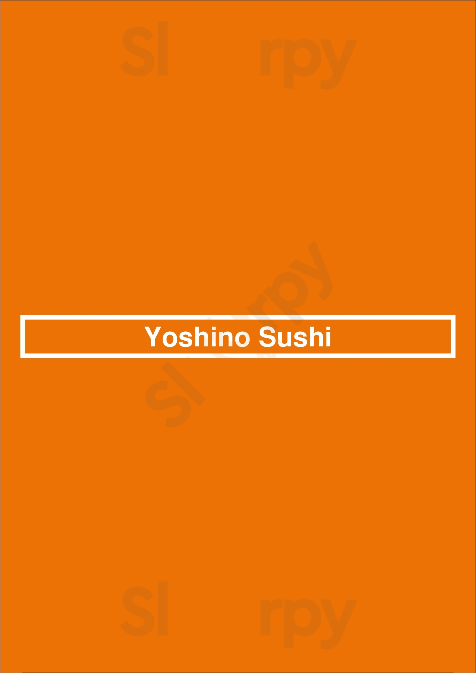 Yoshino Sushi Oakland Menu - 1