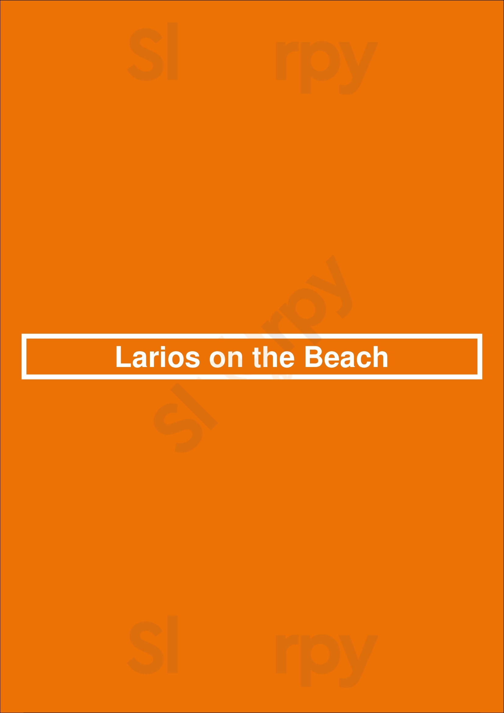 Larios On The Beach Miami Beach Menu - 1