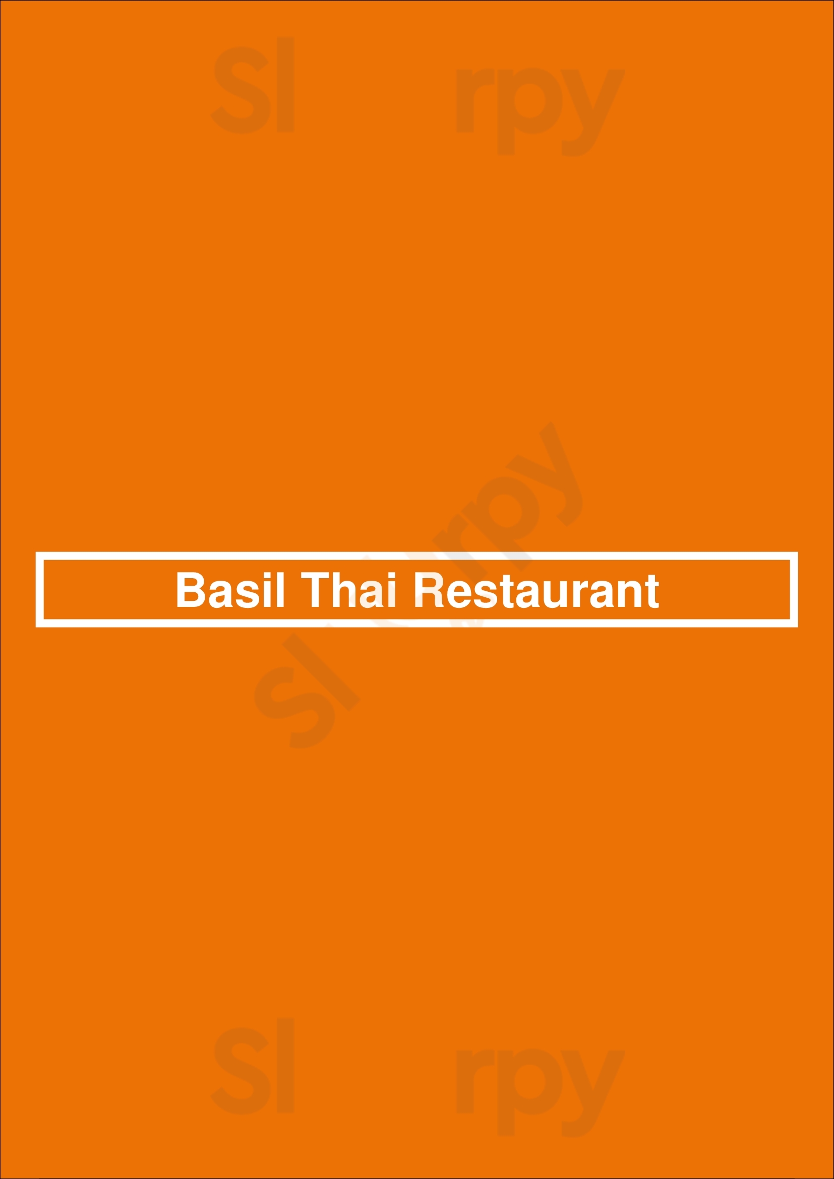 Basil Thai Restaurant Greenville Menu - 1